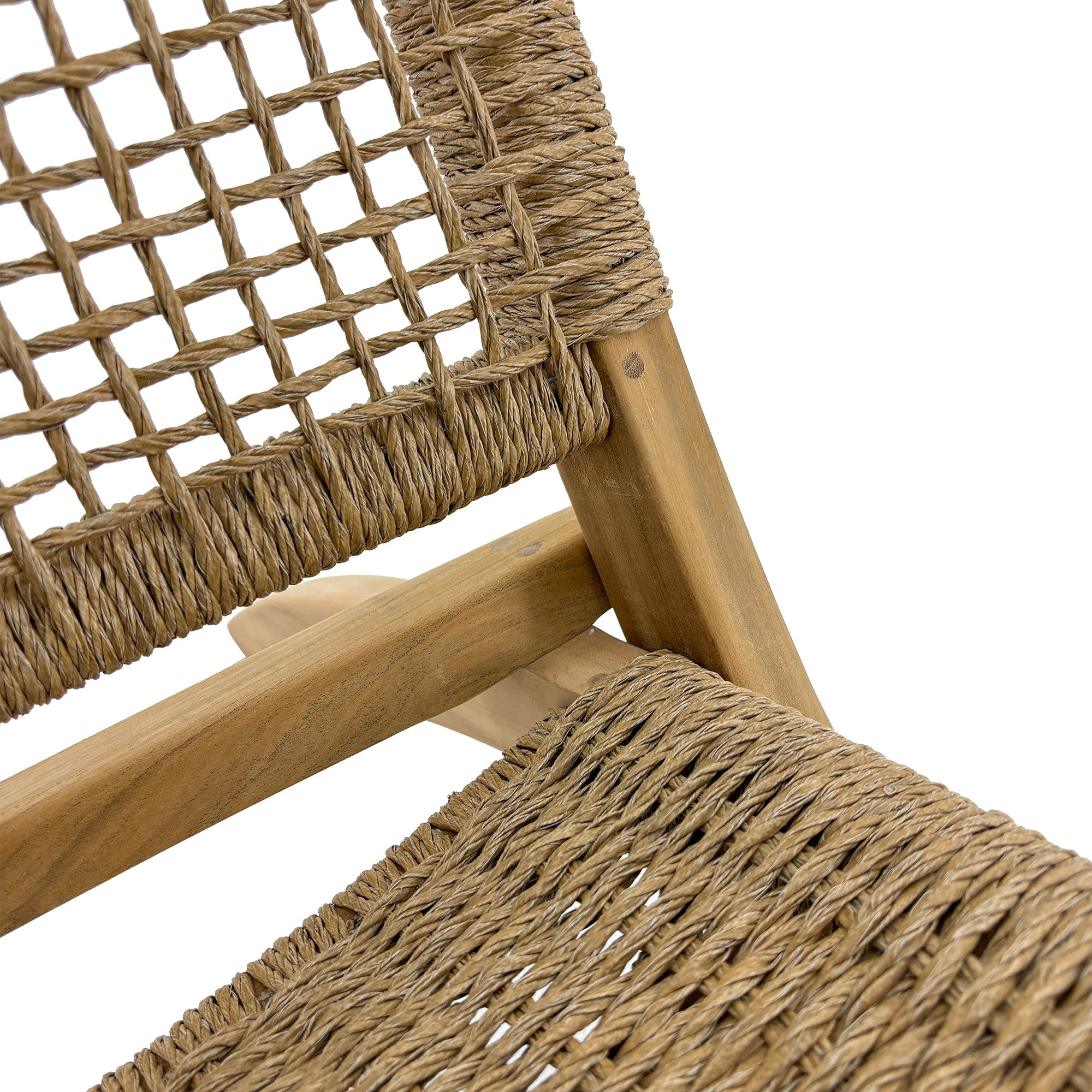 Natural Teak Outdoor Folding Lounge Chair