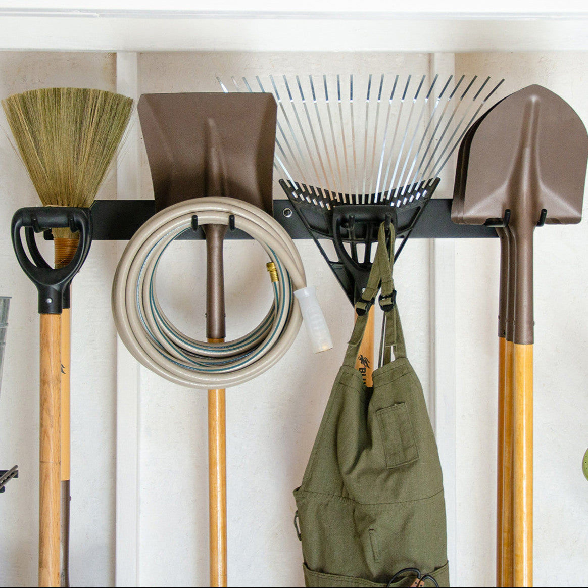 Wall-Mounted Bedrock Garden Tool Organizer - 3' Storage Hanger