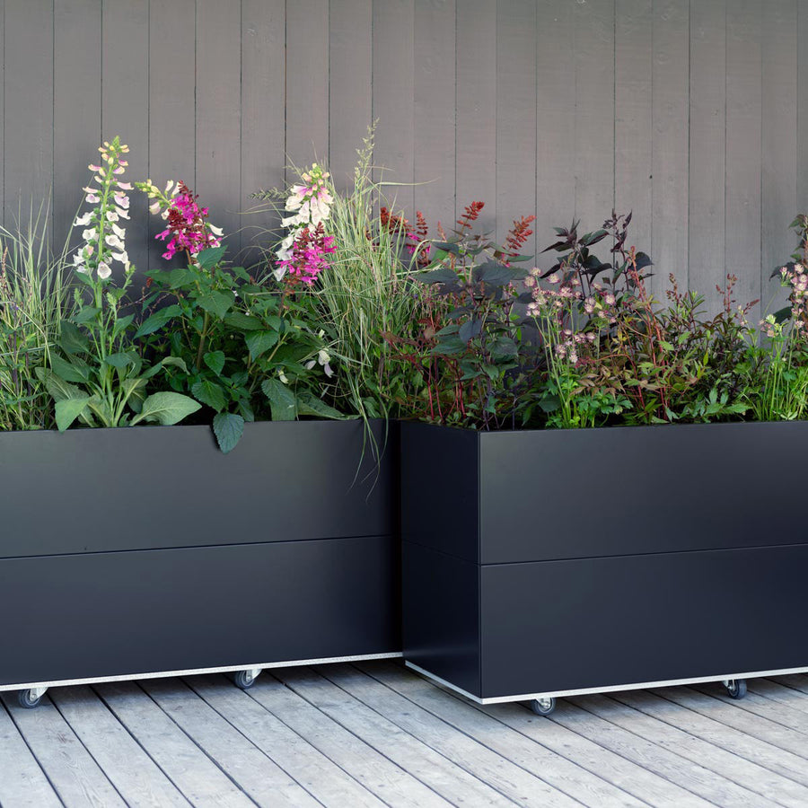 Bedd Steel Patio Planter Boxes - Rectangular Planters