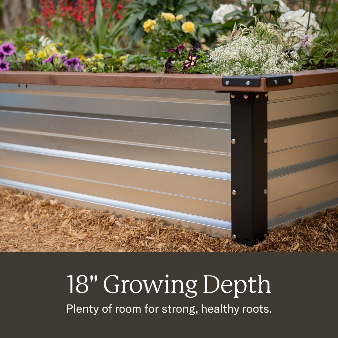 3.5' x 7' Galvanized Steel Raised Garden Bed Kit