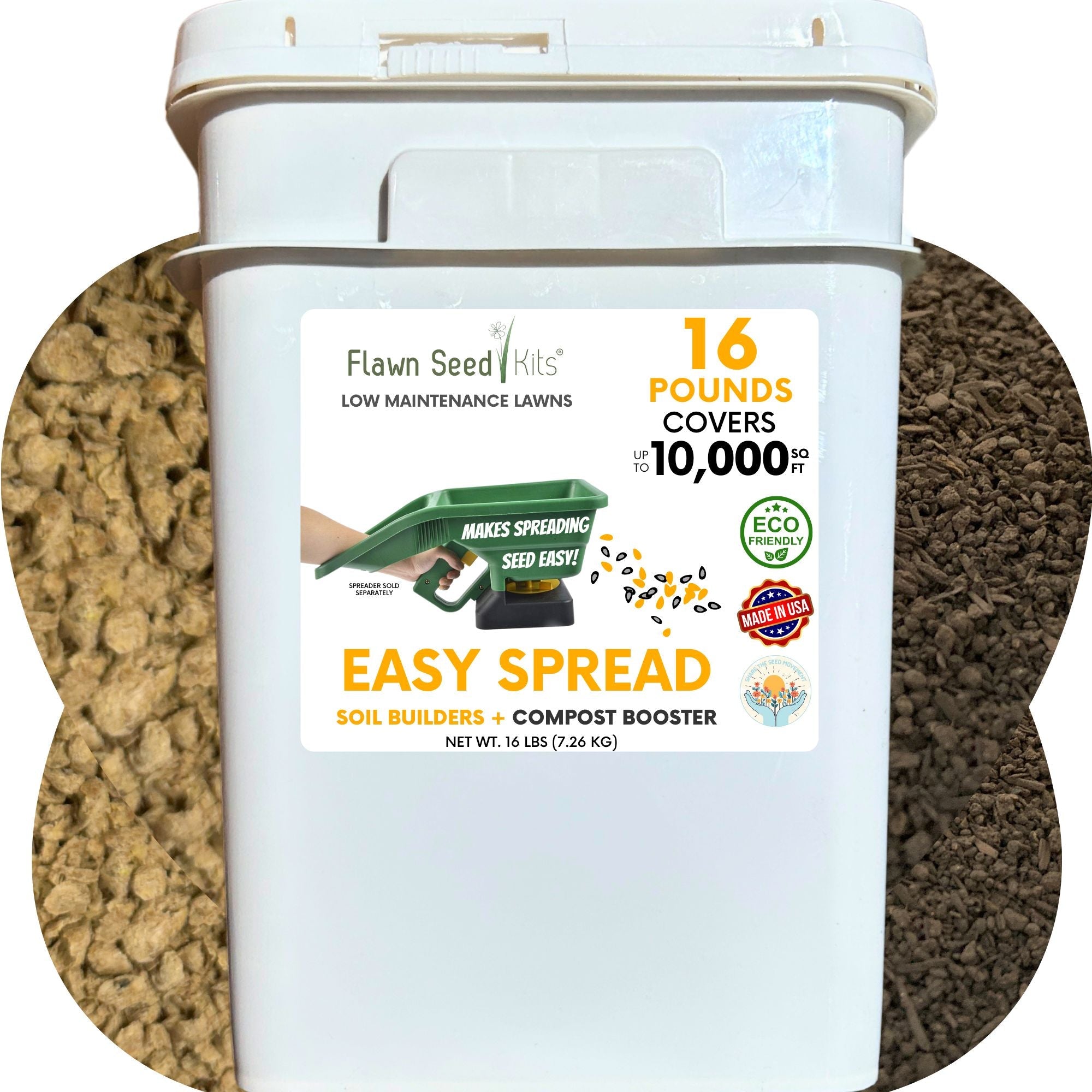Lawn Seed Spreading Mix – Seed Carrier For Even Coverage