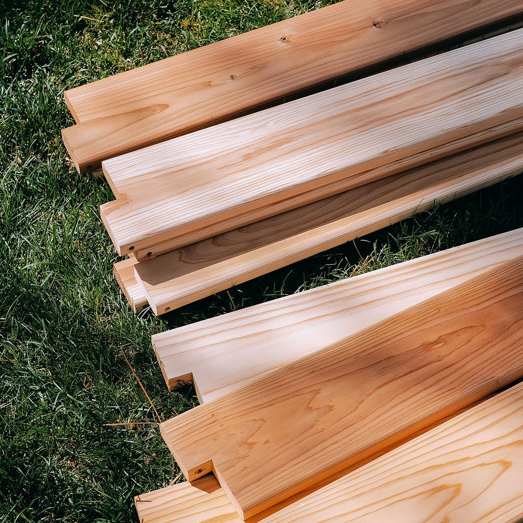Cedar boards for raised garden beds