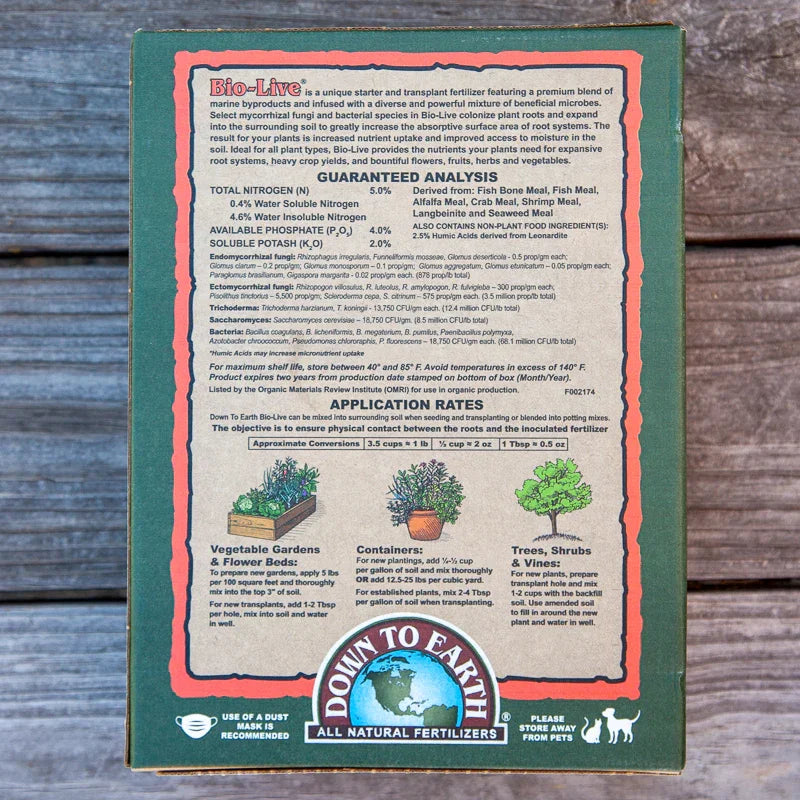 Organic Bio-Live Granulated Fertilizer 5-4-2 - 5 lbs