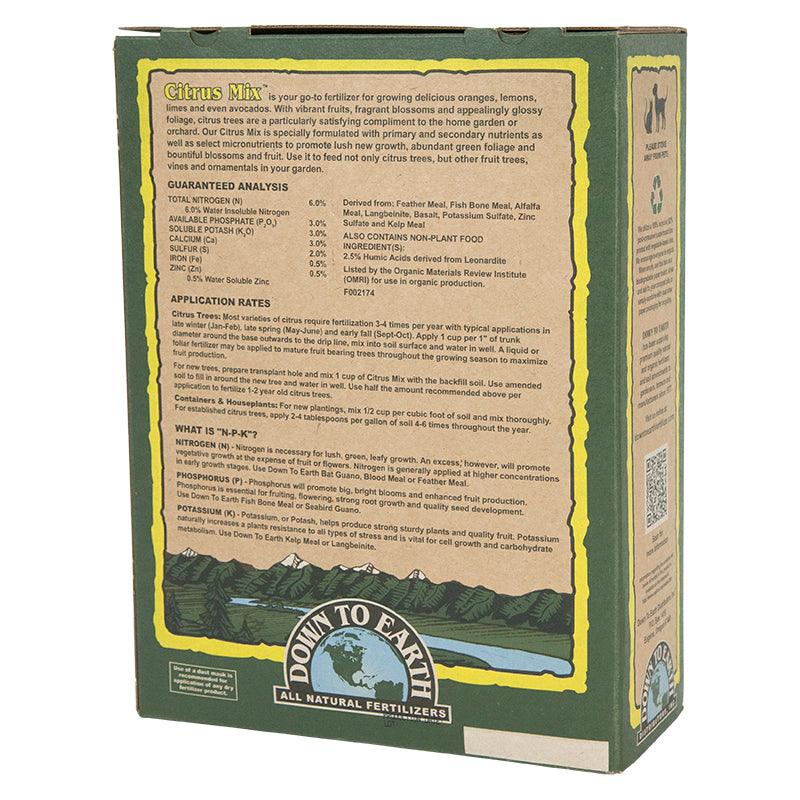 Organic Citrus Mix Fertilizer 6-3-3 - 5 lbs