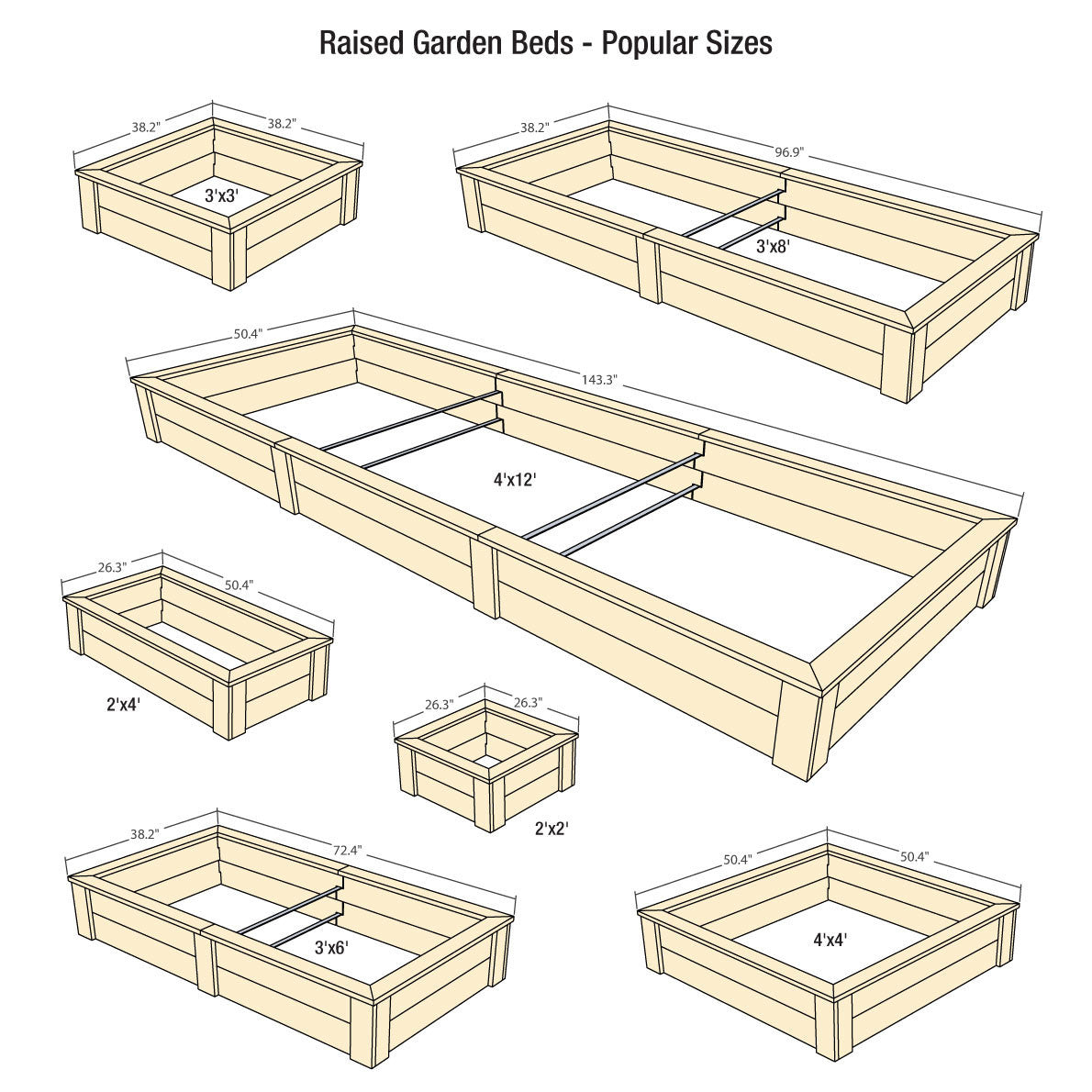 Natural Cedar Raised Garden Beds
