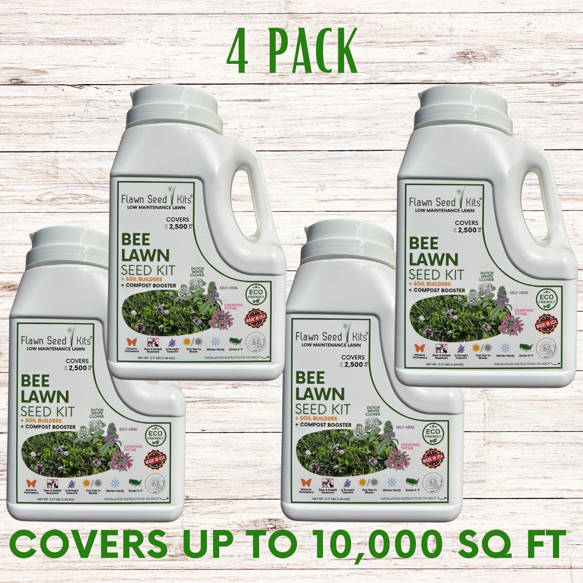 Bee Lawn Blend - White Clover, Self-Heal, & Creeping Thyme Seed Kit