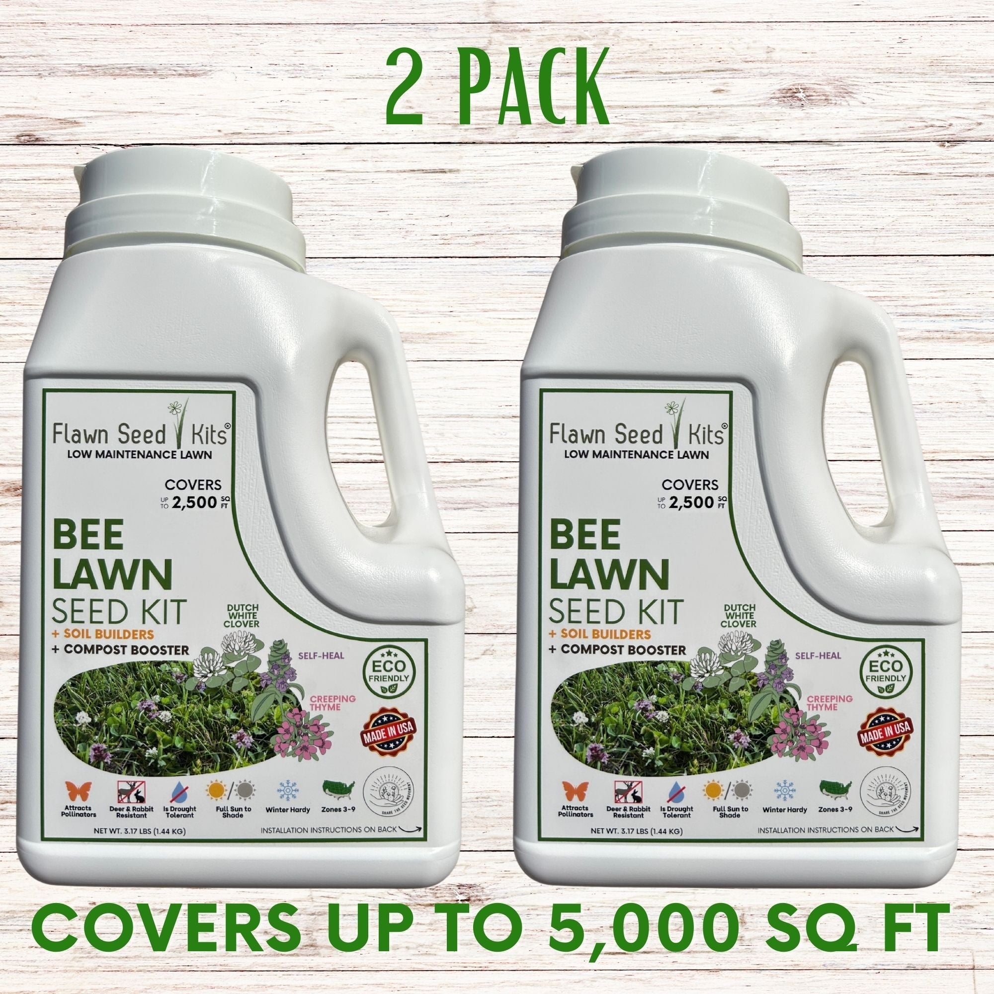 Bee Lawn Blend - White Clover, Self-Heal, & Creeping Thyme Seed Kit