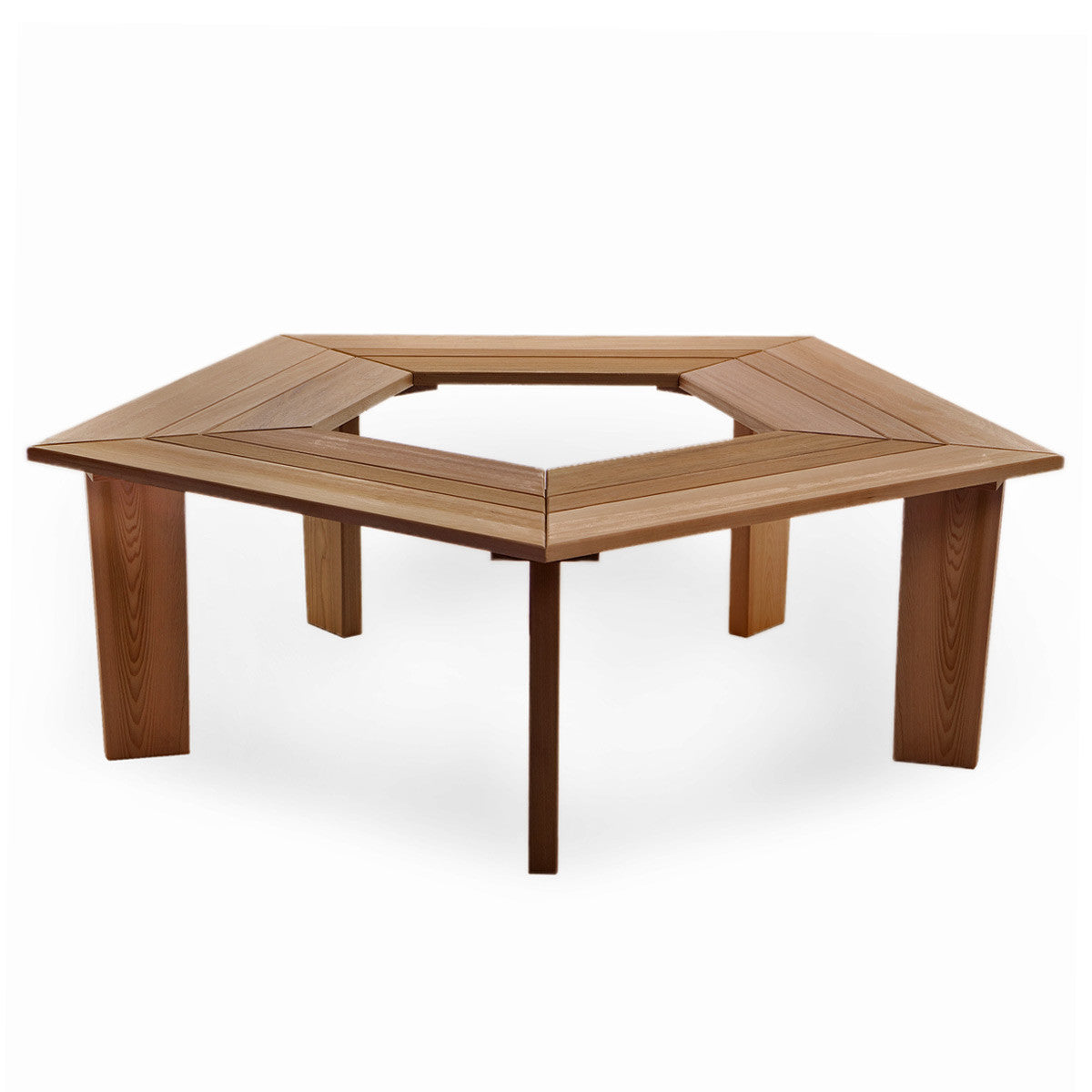 Wrap-Around Cedar Bench - 4' Wide