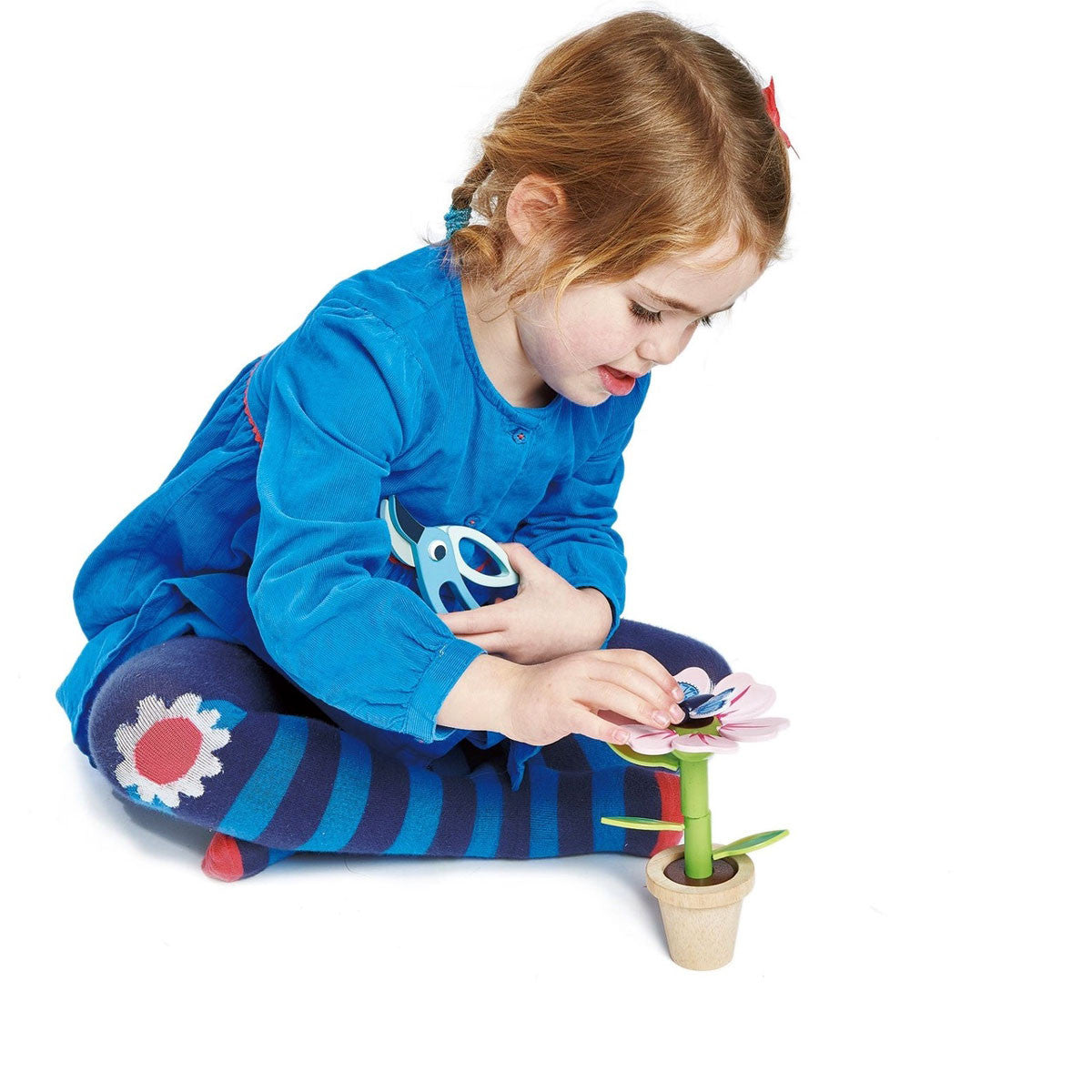 Wooden Blossom Flowerpot Set