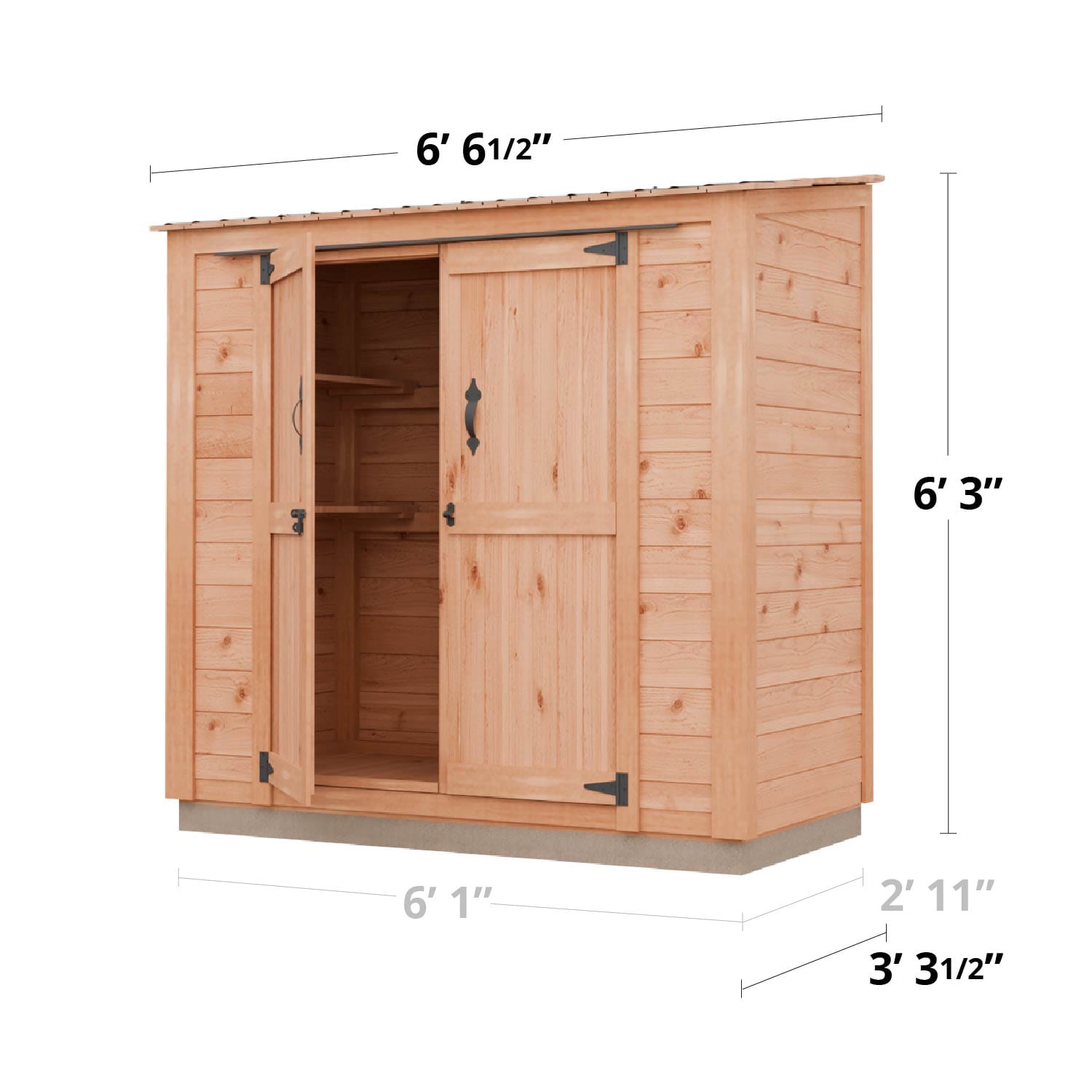 6' x 3' Patio Garden Shed