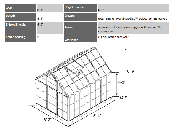 Snap & Grow Greenhouses - 6' Widths