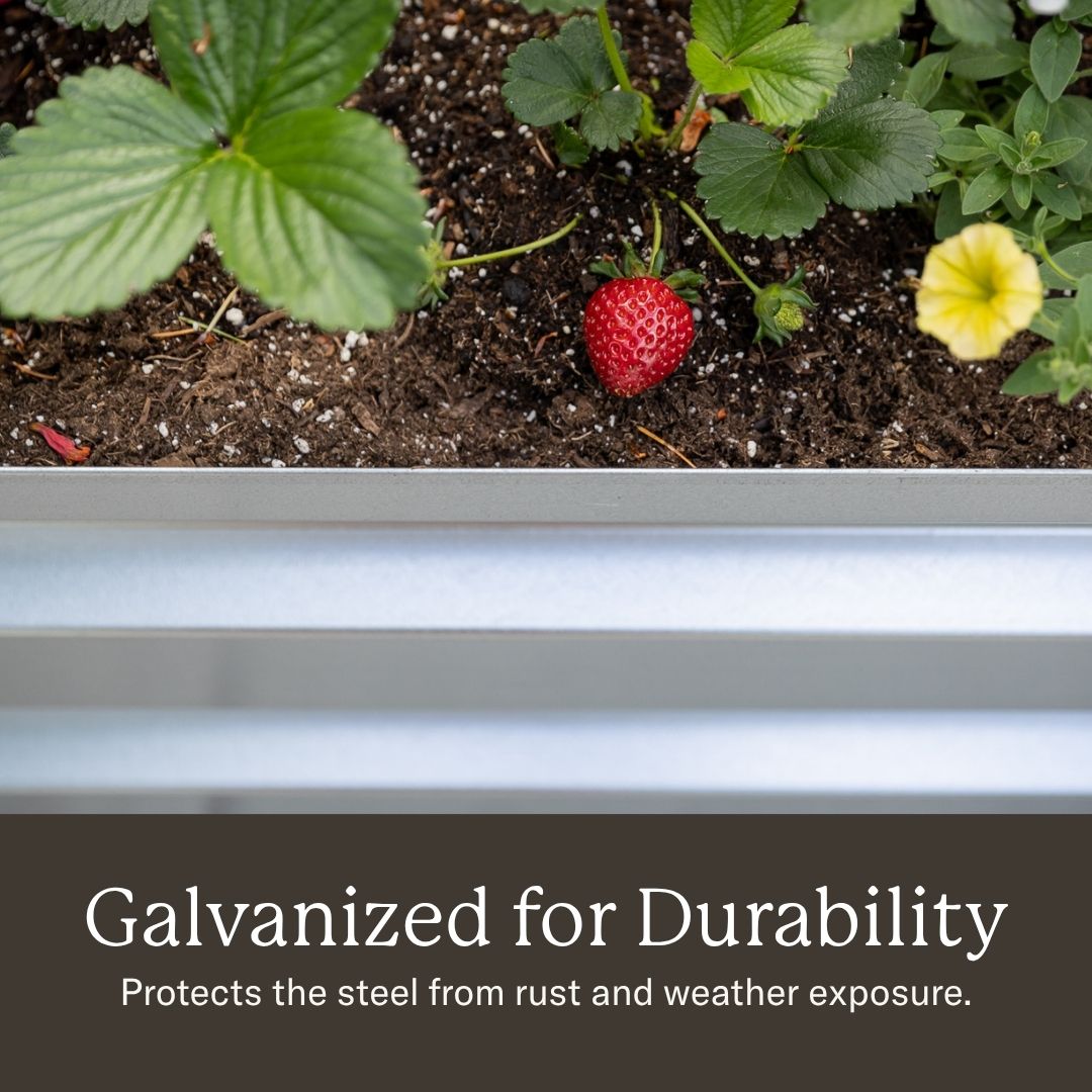 3.5' x 7' Galvanized Steel Raised Garden Bed Kit