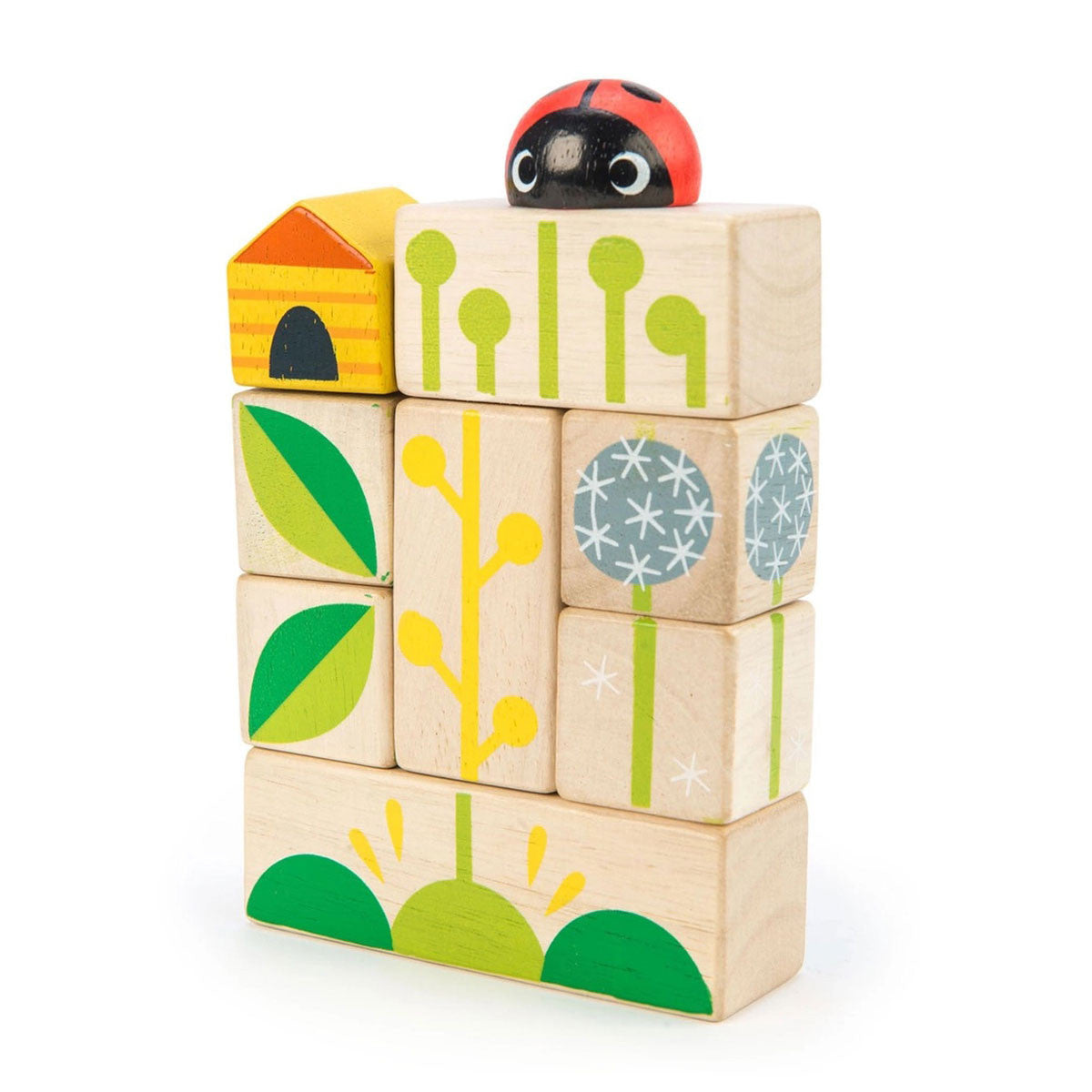 Wooden Garden Themed Building Blocks