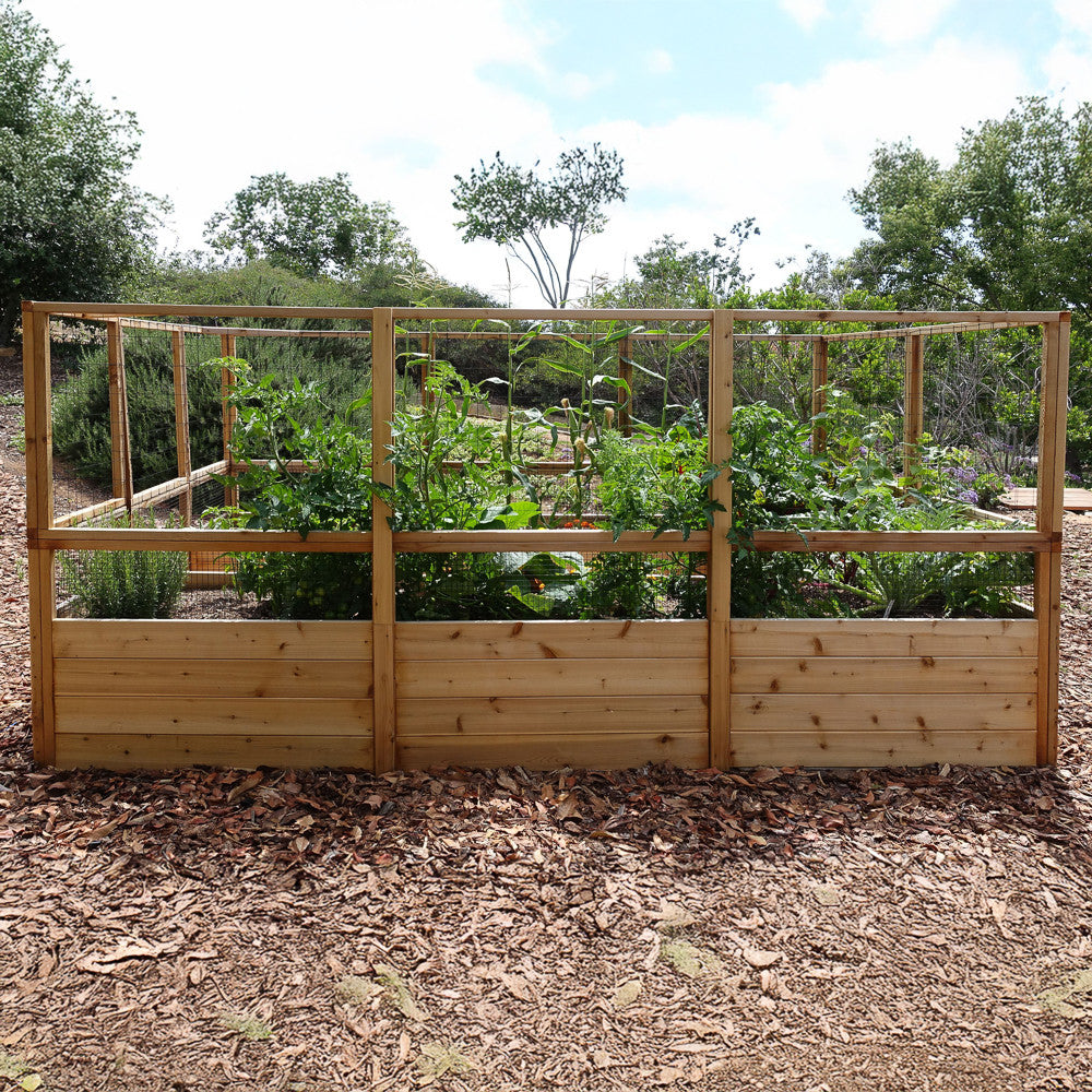 Deer Proof Cedar Complete Raised Garden Bed Kit - 8' x 12'