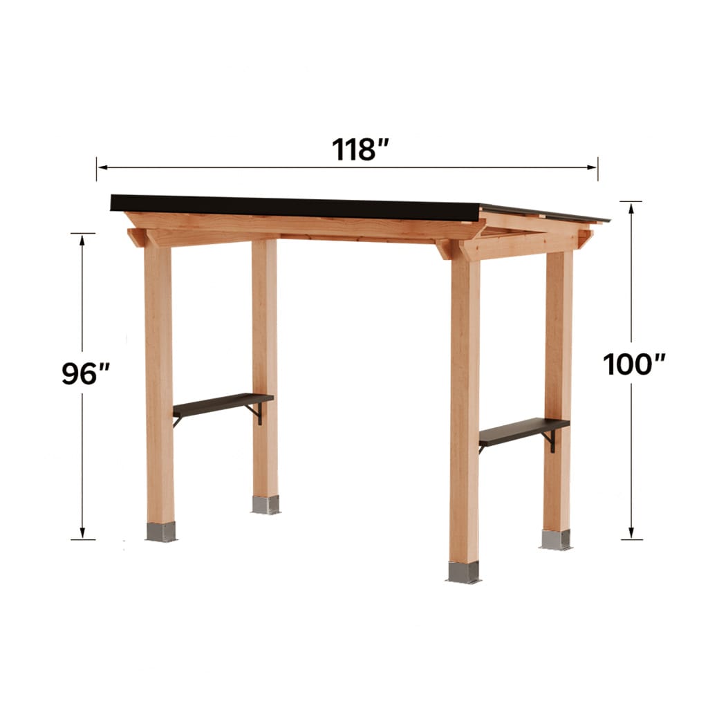 8' X 5' Western Red Cedar - Grill Gazebo