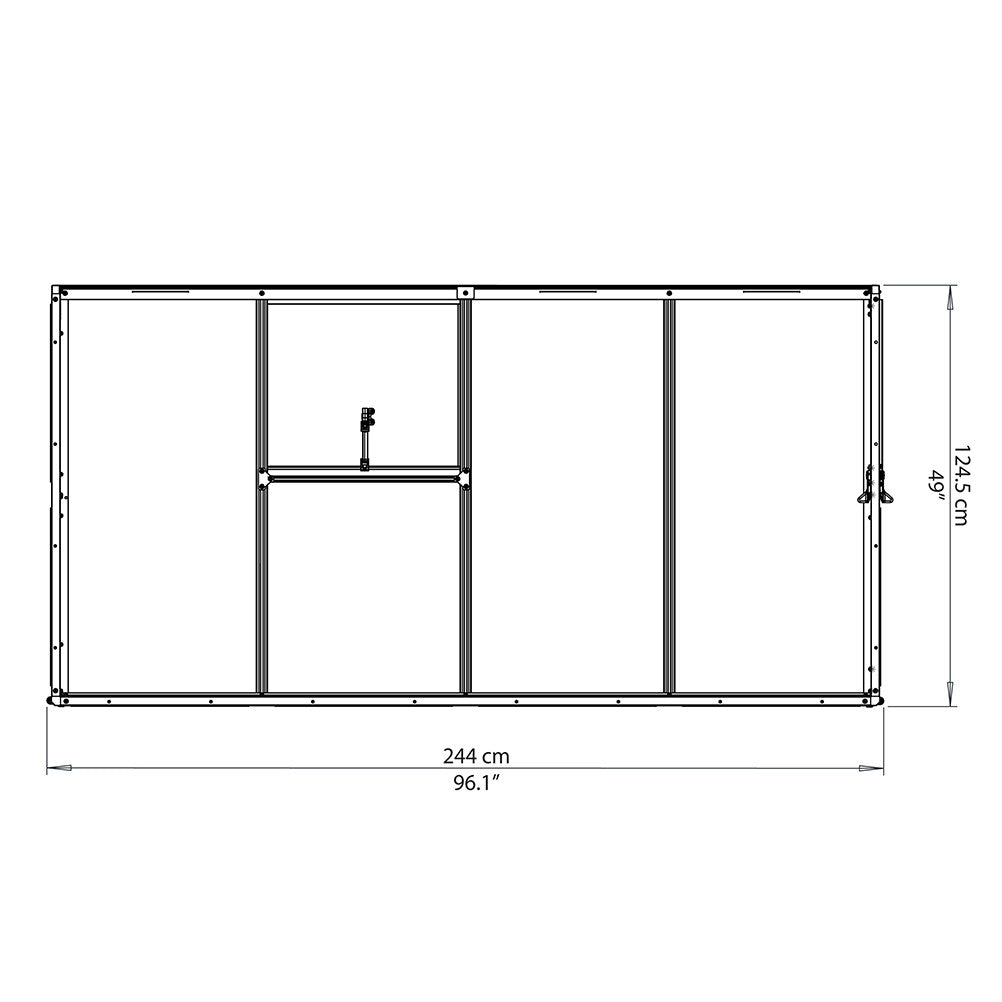 Hybrid Lean-To 4' x 8' Greenhouse
