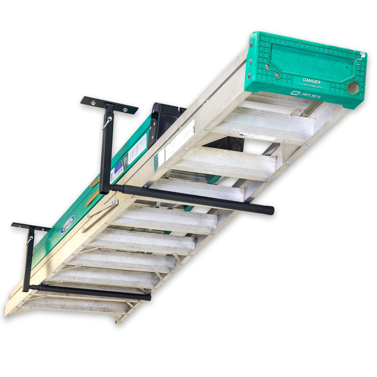 Adjustable Ceiling Hi-Port Ladder Storage Rack