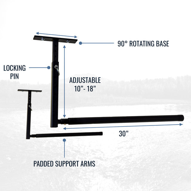 Adjustable Ceiling Hi-Port Ladder Storage Rack