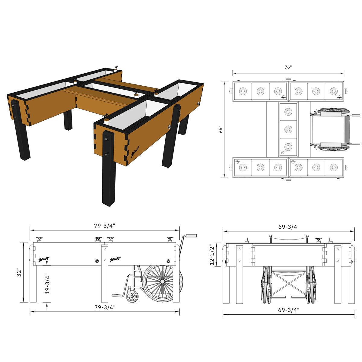 Harmony Accessibility Self-Watering Cedar Garden