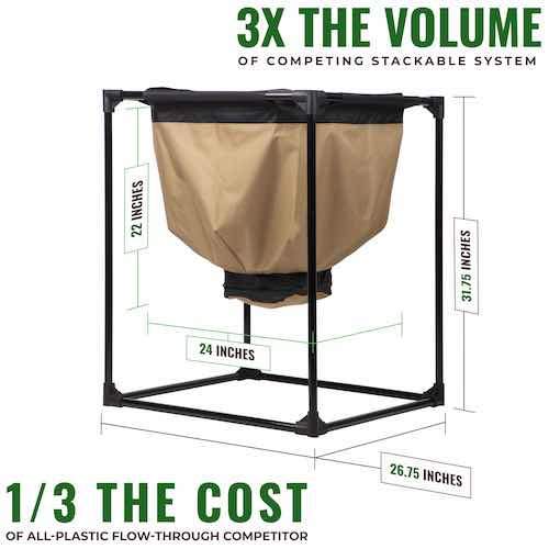 Urban Worm Bag Version 2 - Continuous Flow Worm Composter