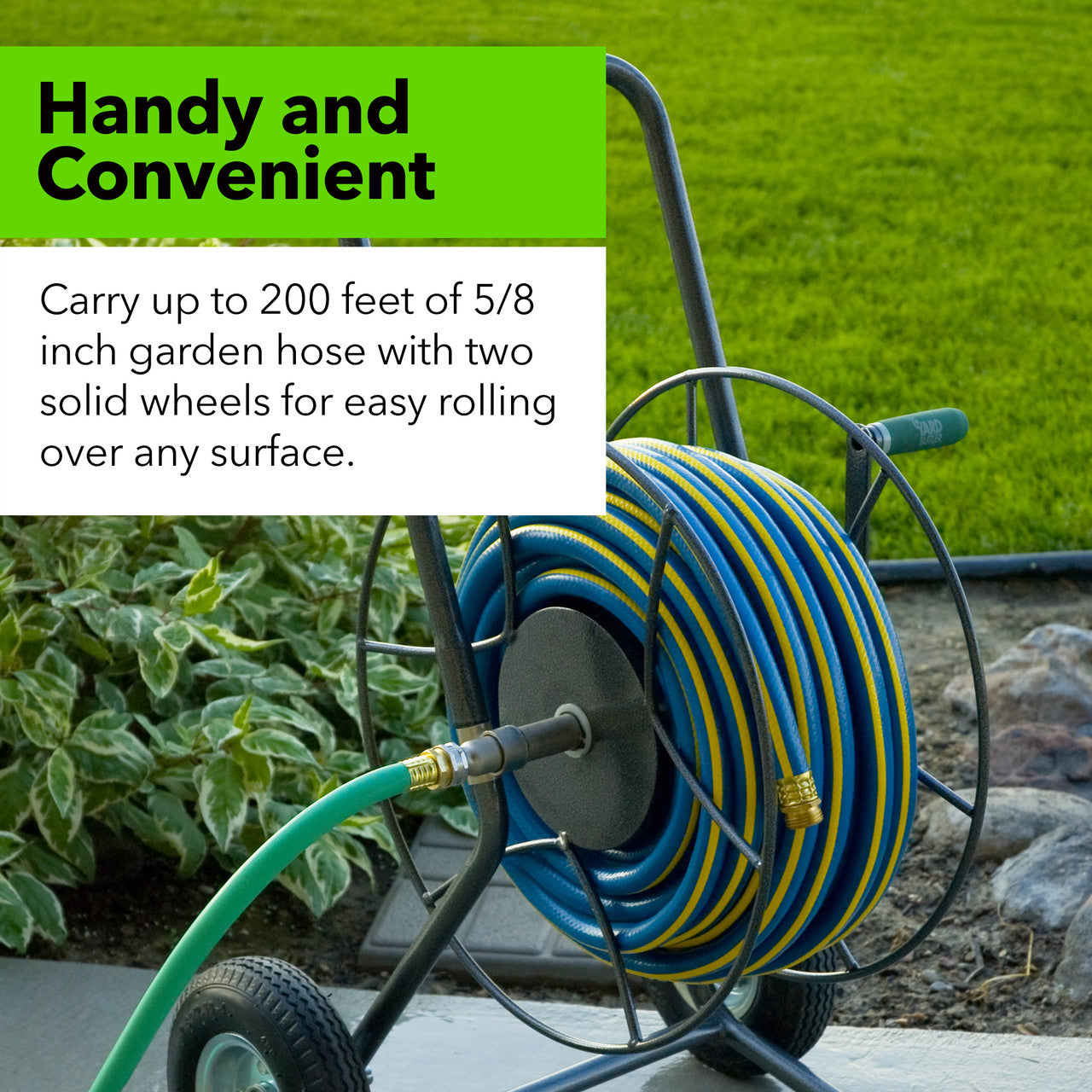 Heavy Duty - Two Wheeled Hose Cart