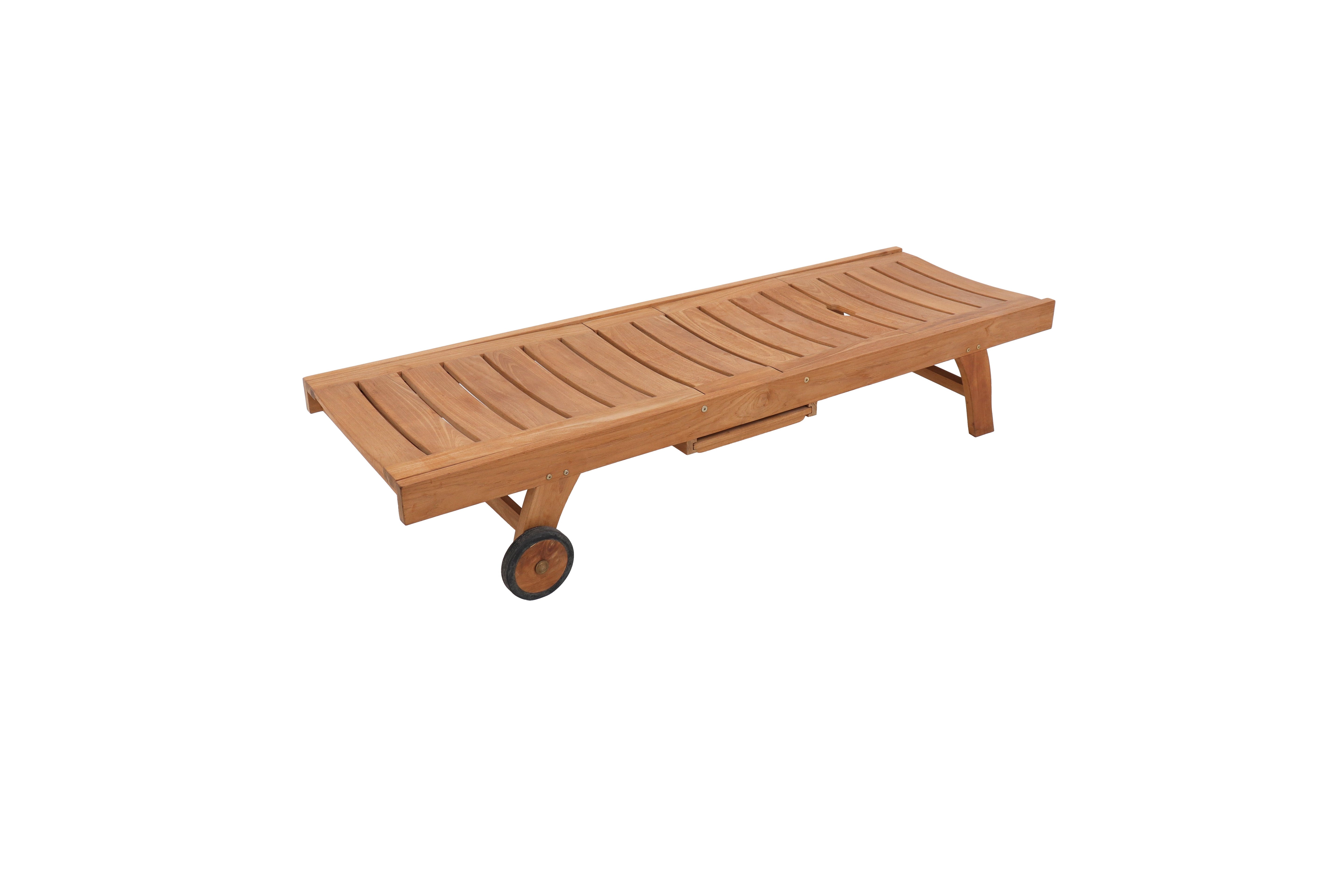 Natural Teak Naples Outdoor Adjustable Sun Lounger