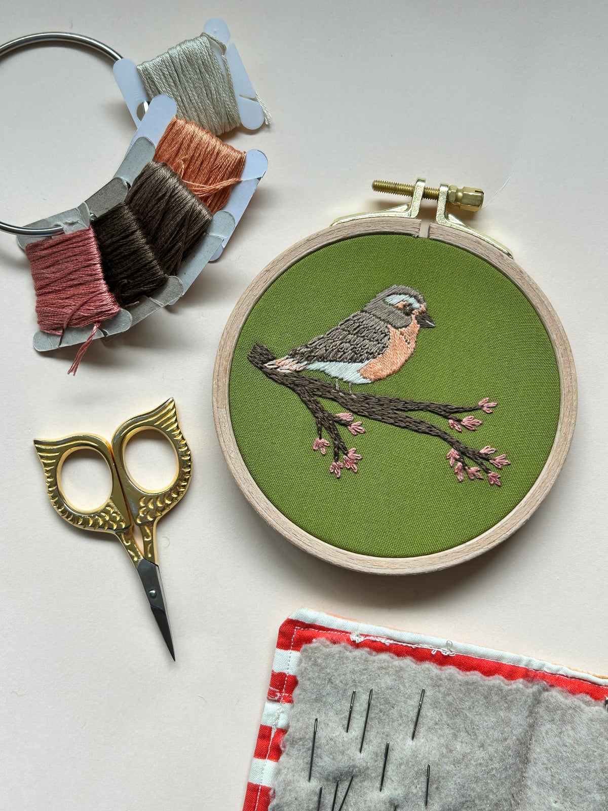 Spring Robin - Beginner Embroidery Kit