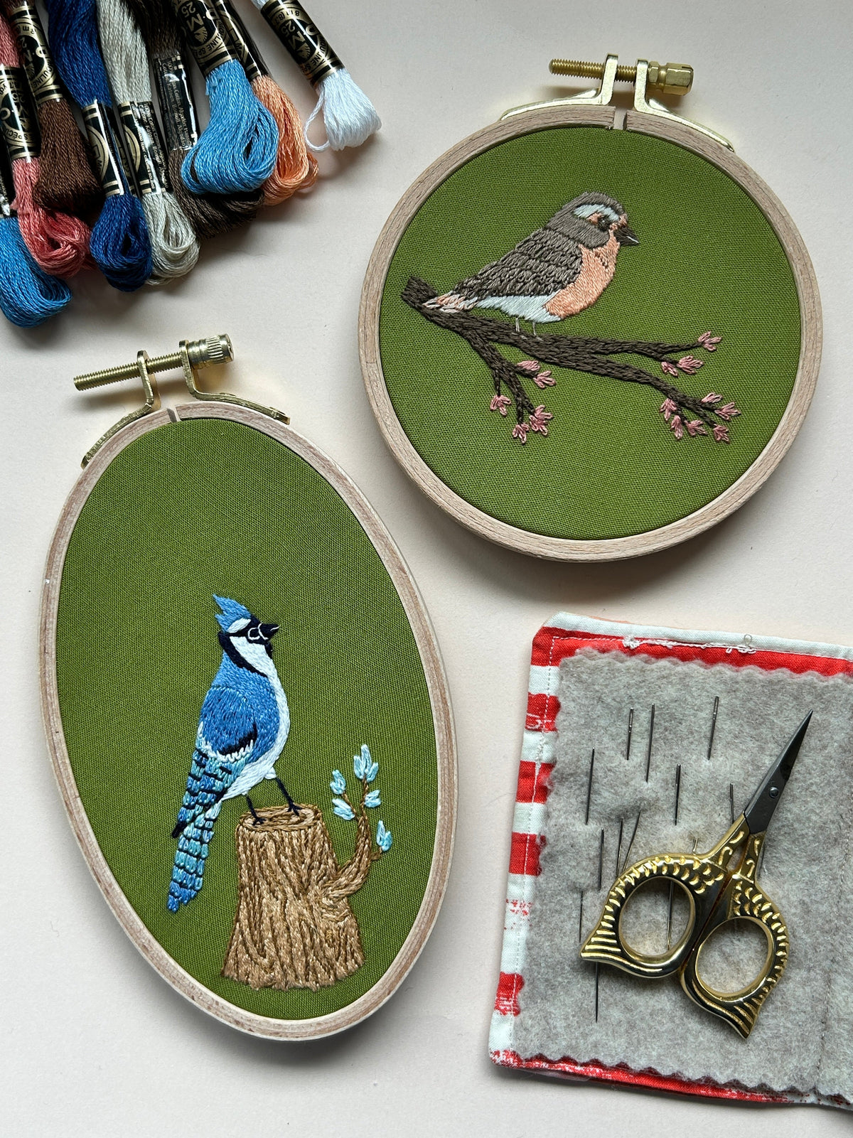 Bluejay in the Woods - Intermediate Embroidery Kit
