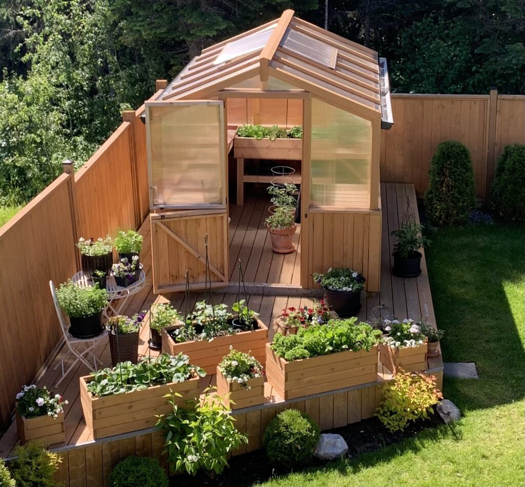 8' x 8' Cedar Greenhouse