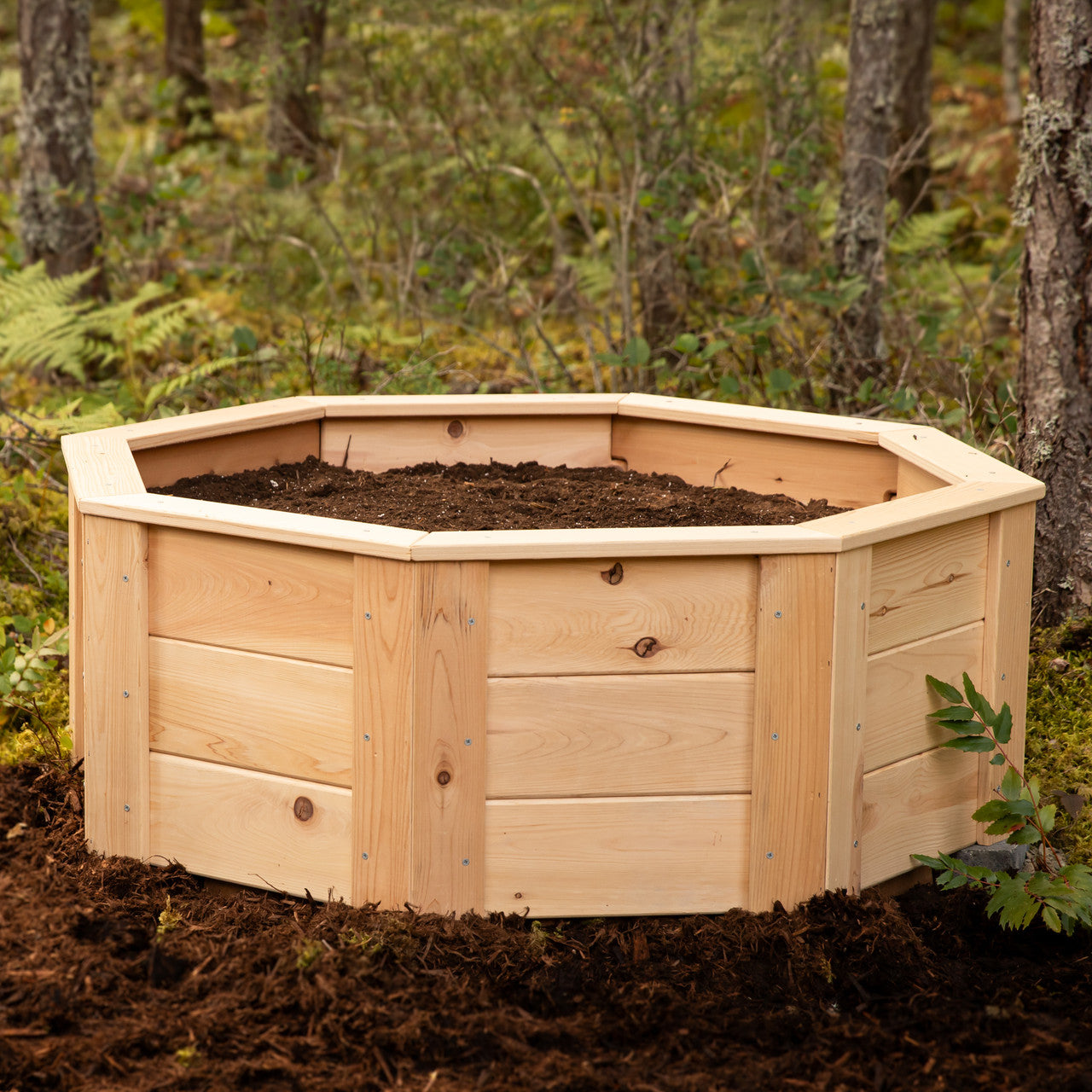 Natural Cedar Octagon Raised Beds