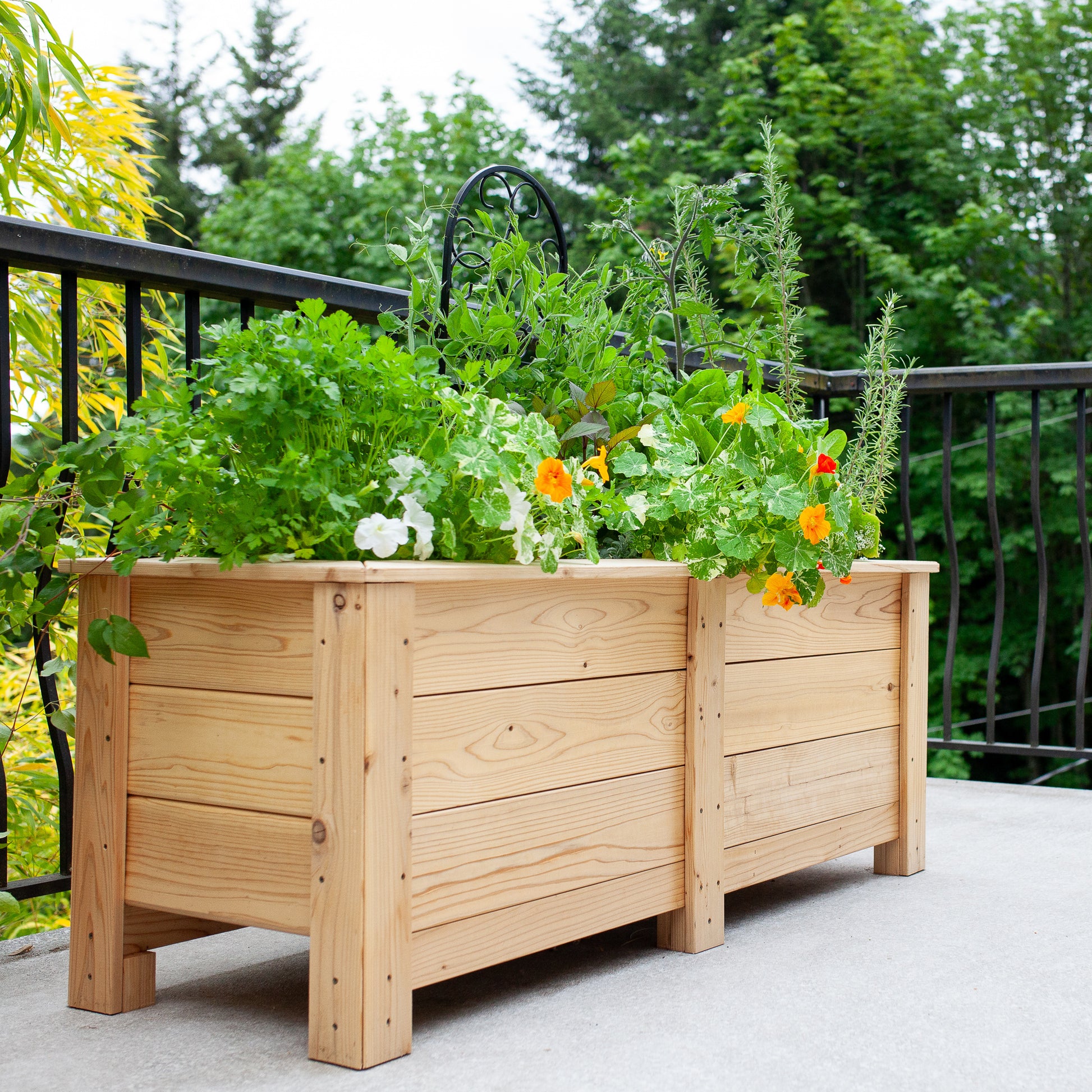large garden box planters Natural Cedar Planter Boxes for Patio or Garden