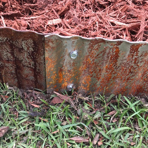 Corrugated Metal Landscape Edging - 10' Lengths