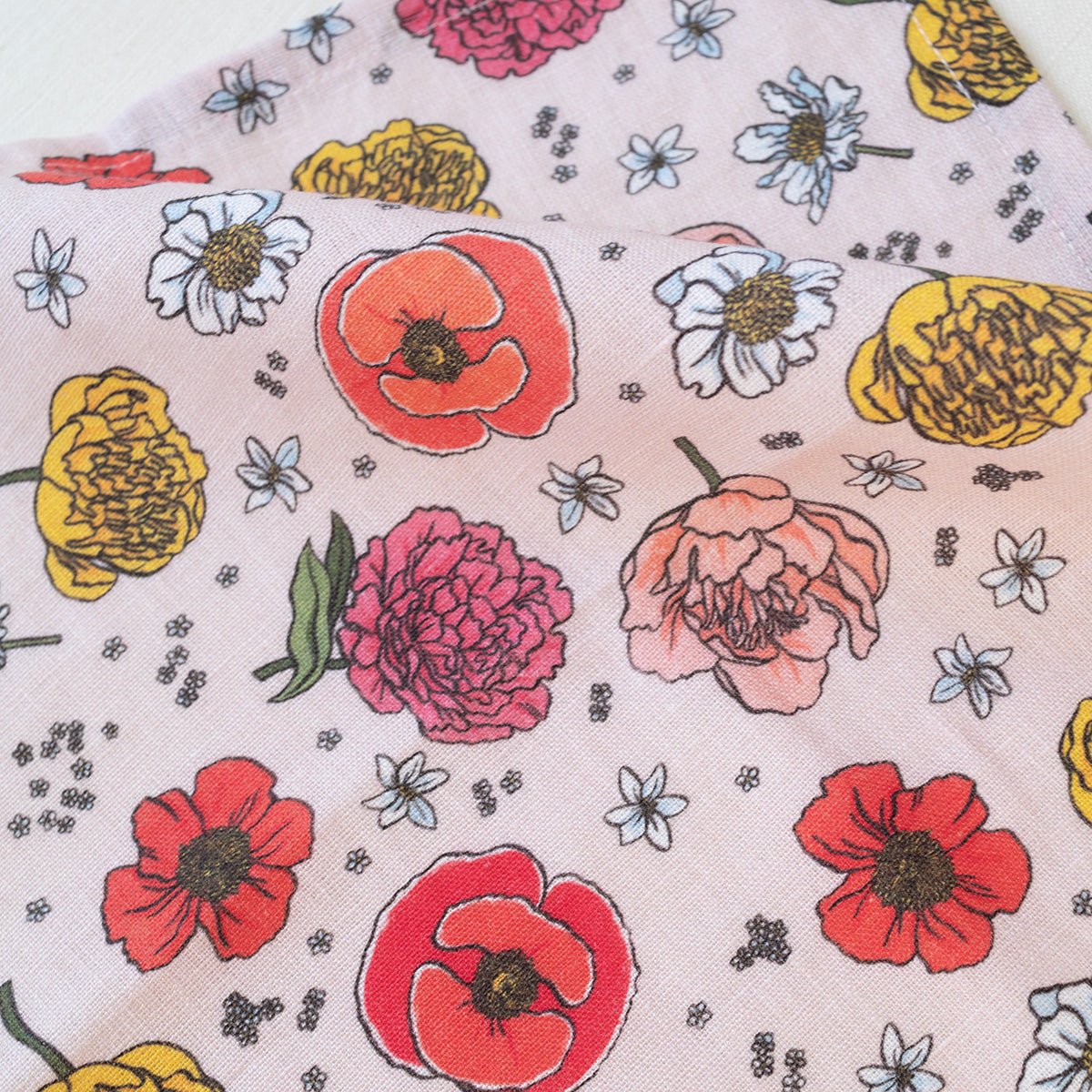 Garden Flora Linen Table Napkins - Set of 2