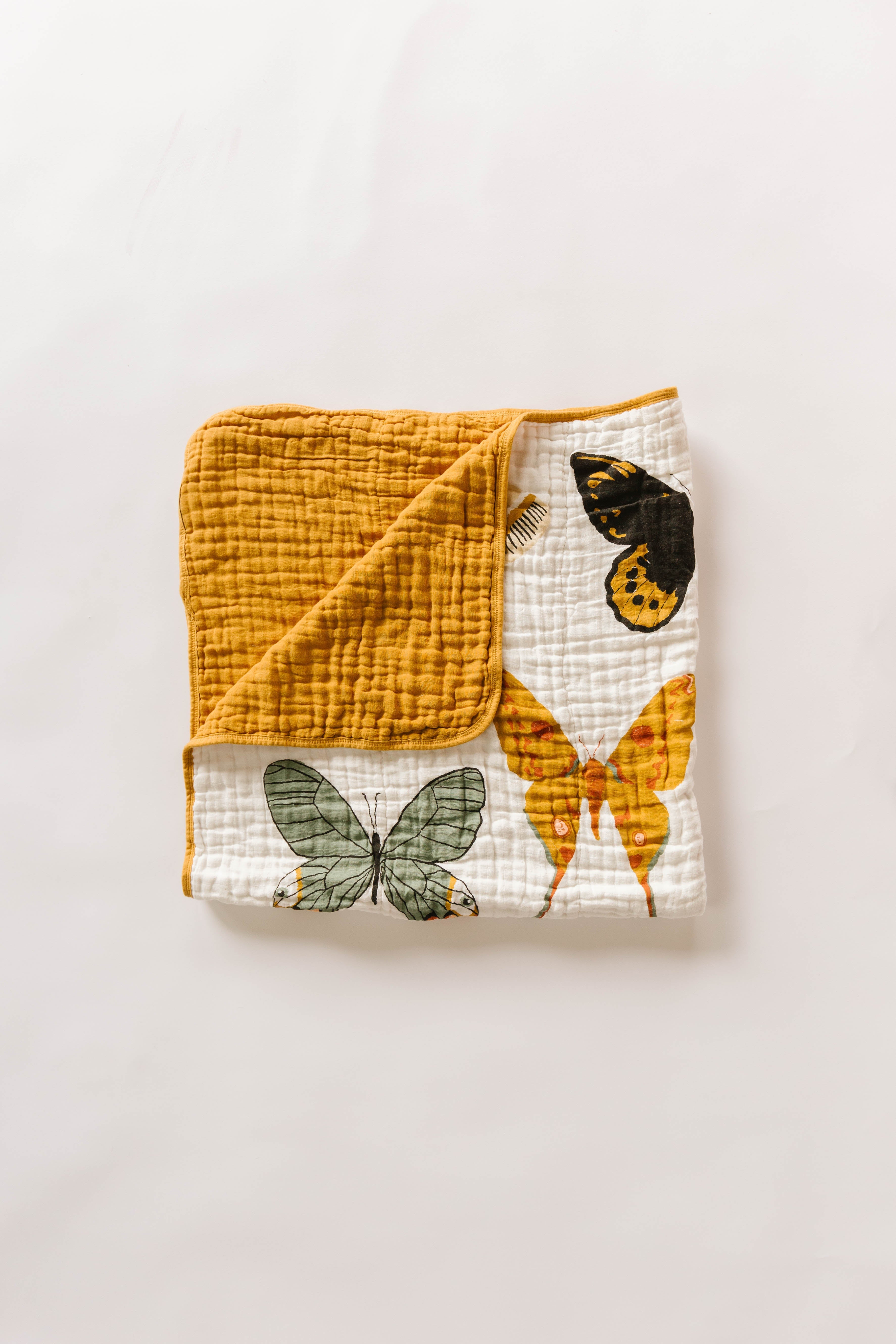 Butterfly Collector Quilt - Cotton Muslin Blanket