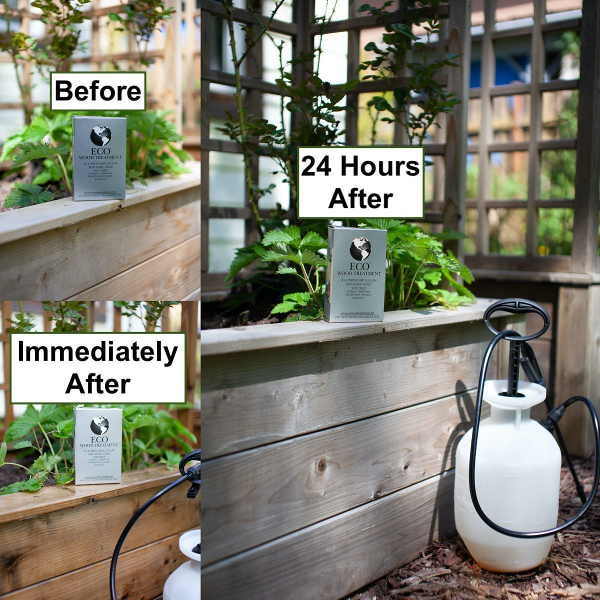 Treatment on Natural Cedar raised garden bed