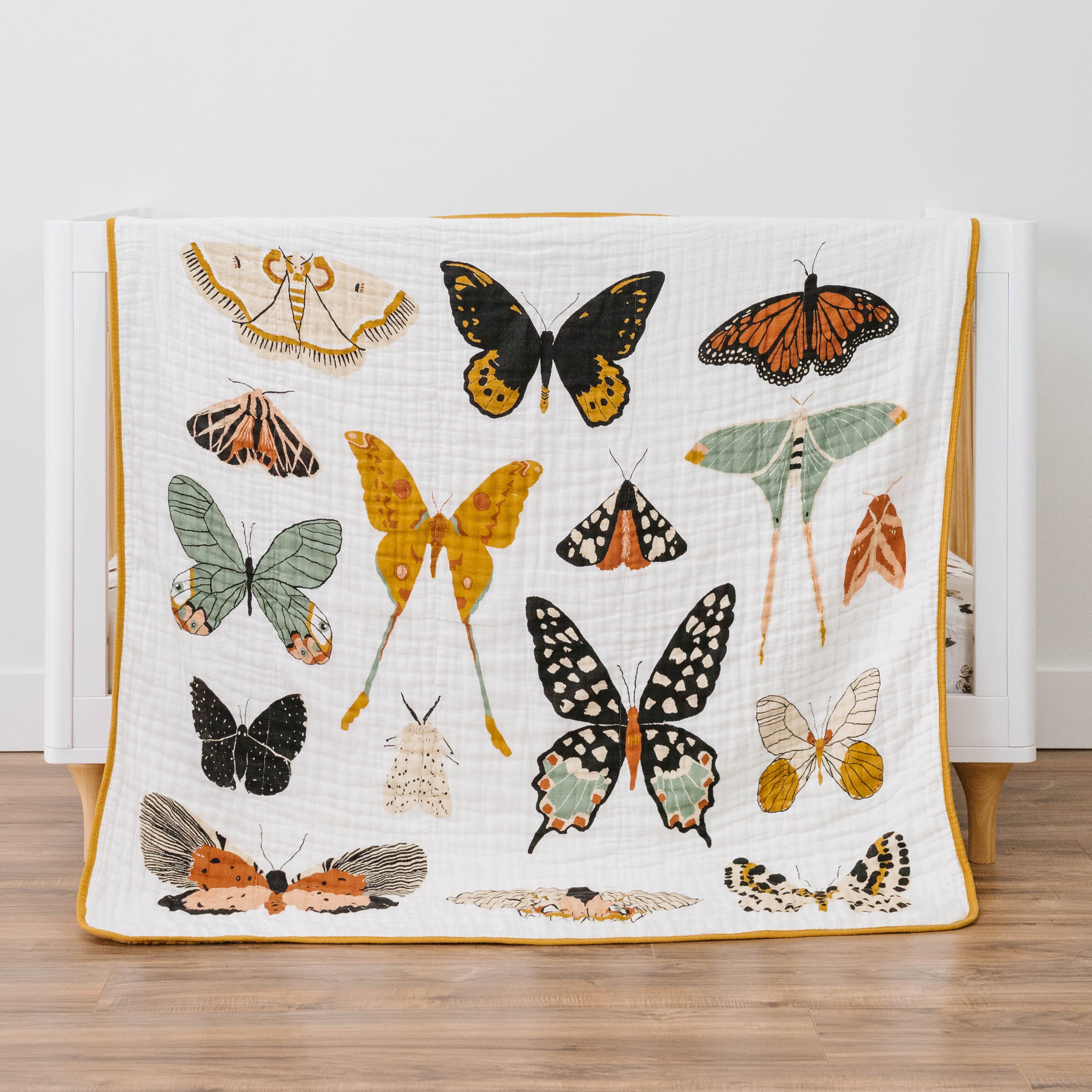 Butterfly Collector Quilt - Cotton Muslin Blanket