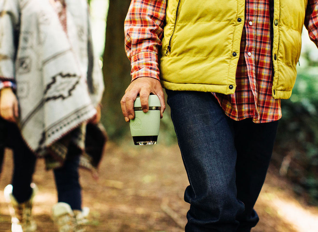 Reusable Glass Coffee Cup 12oz