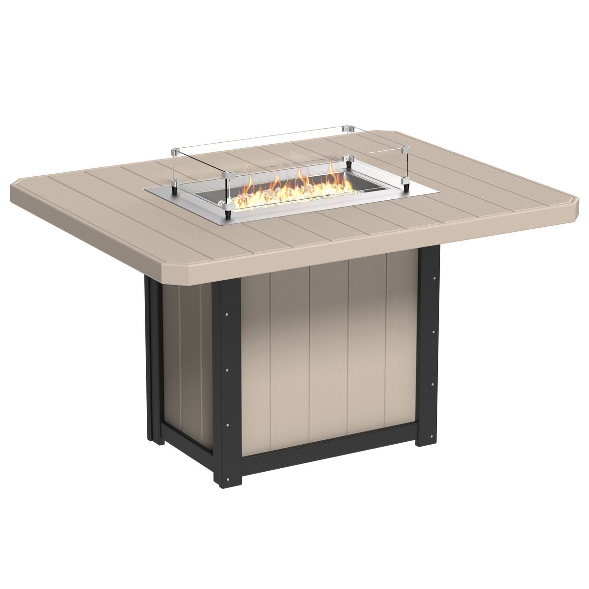 Weatherwood & Black - Counter Height