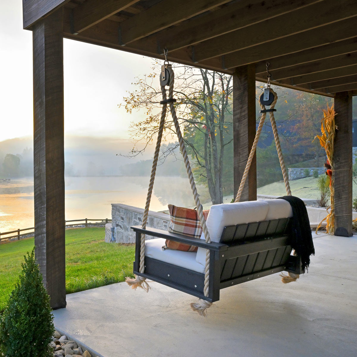 Black Swing & Canvas Cushion