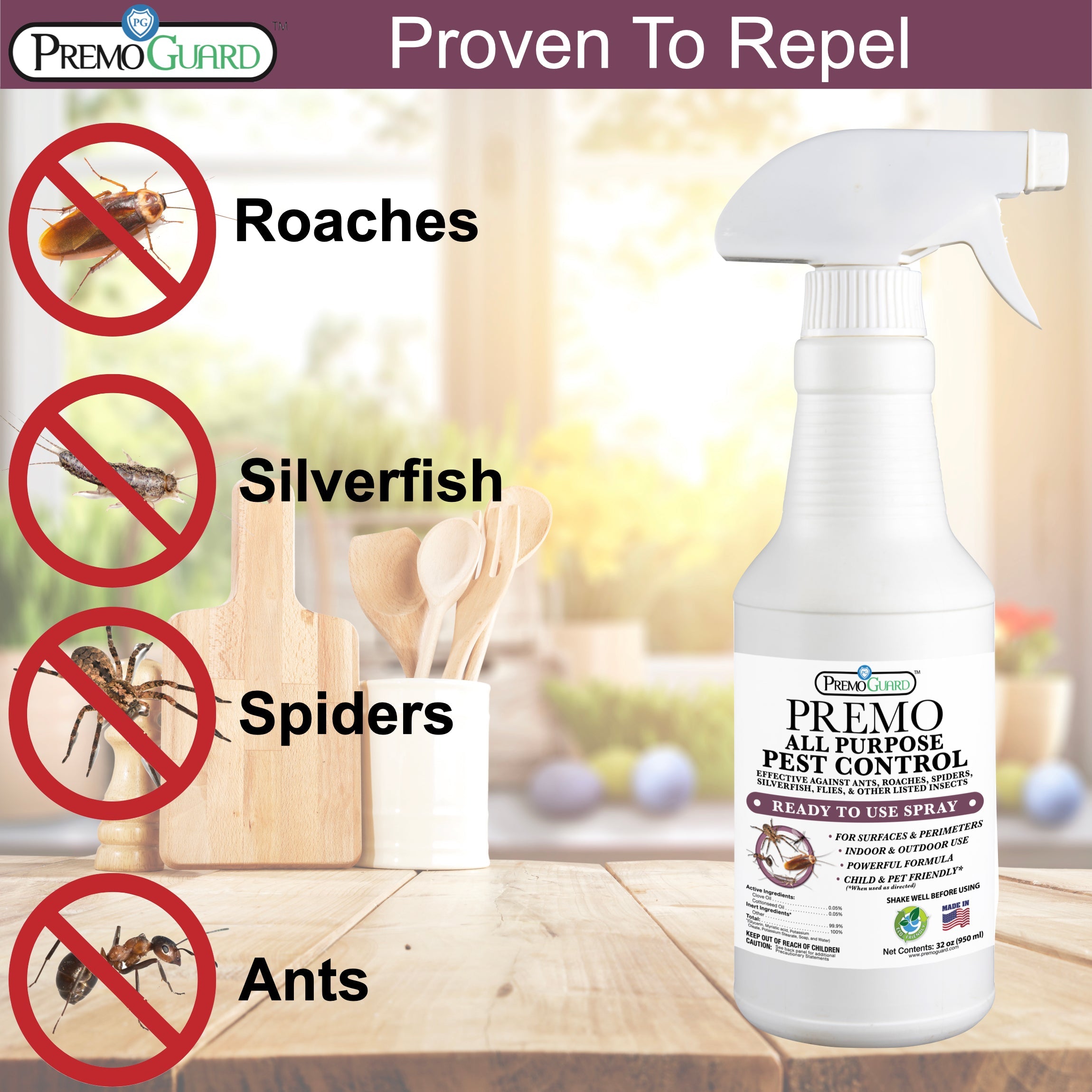 All Purpose Indoor Pest Control Spray - 32 oz