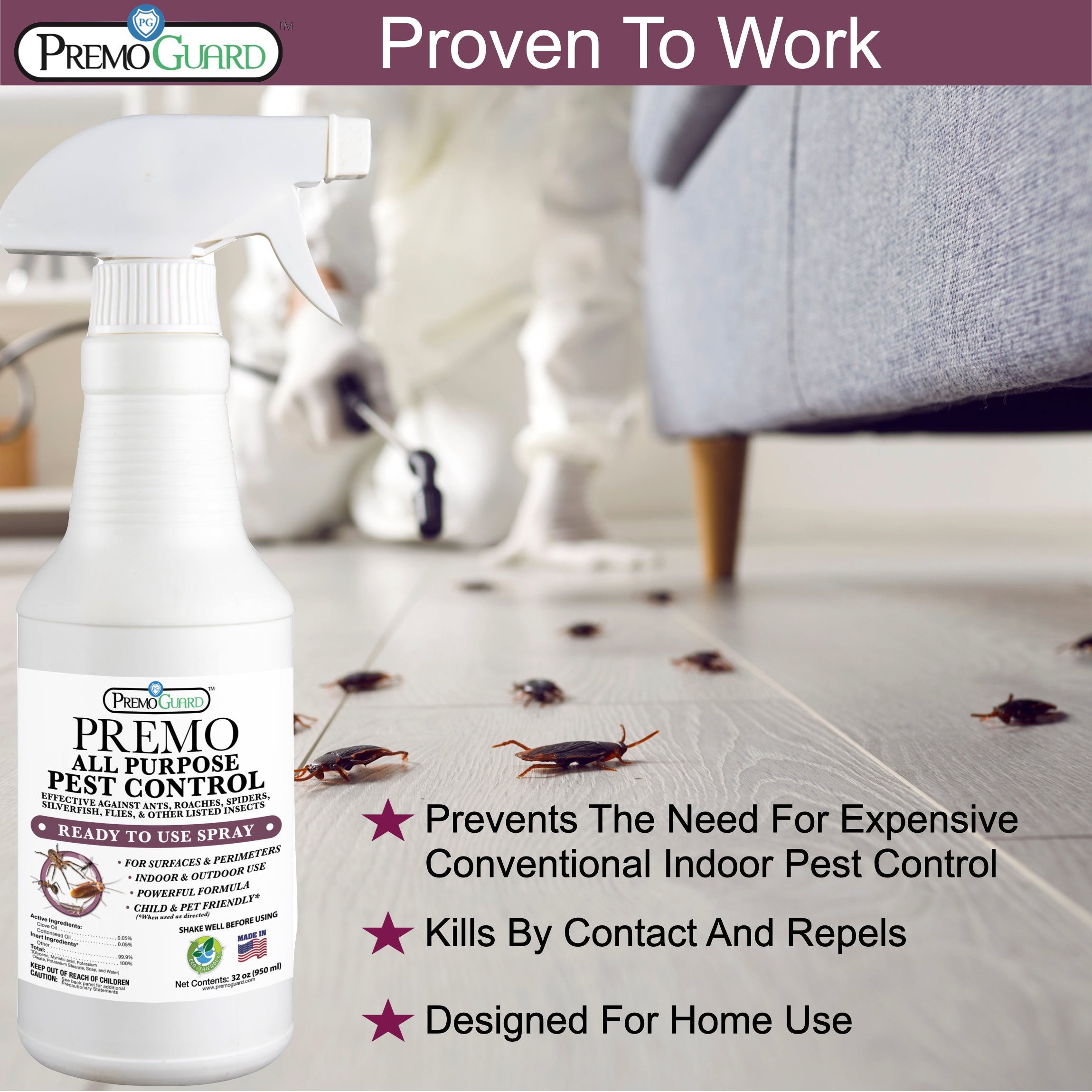 All Purpose Indoor Pest Control Spray - 32 oz
