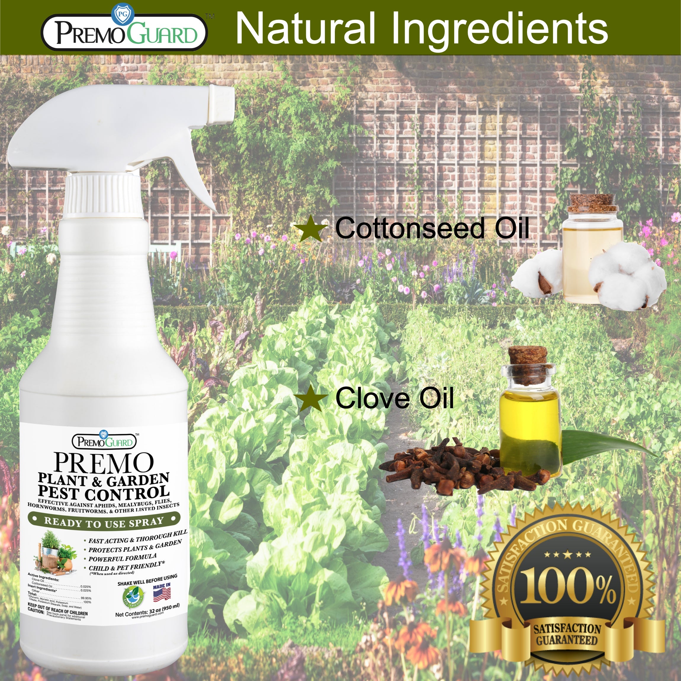 Indoor & Outdoor Plant and Garden Pest Control Spray - 32 oz