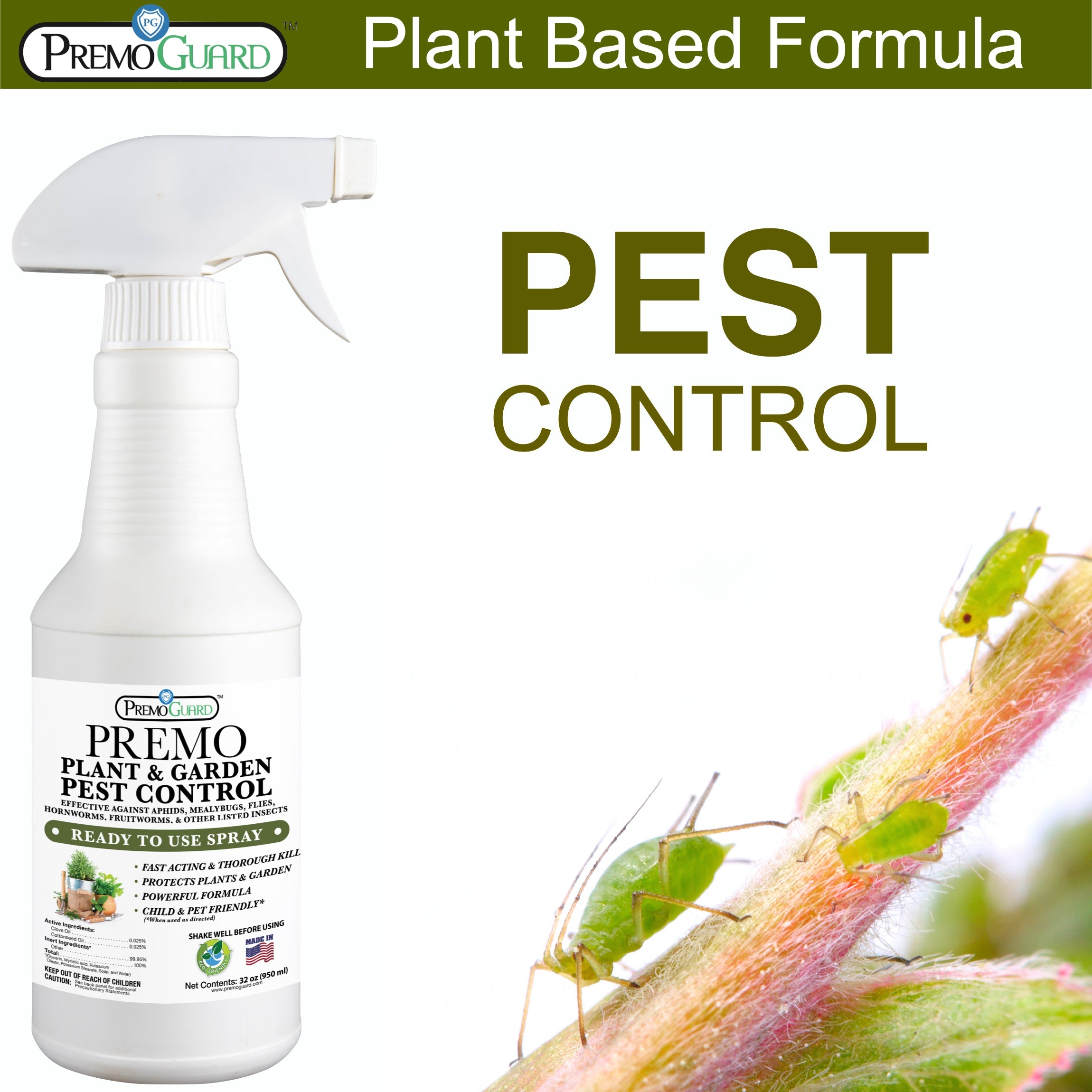 Indoor & Outdoor Plant and Garden Pest Control Spray - 32 oz