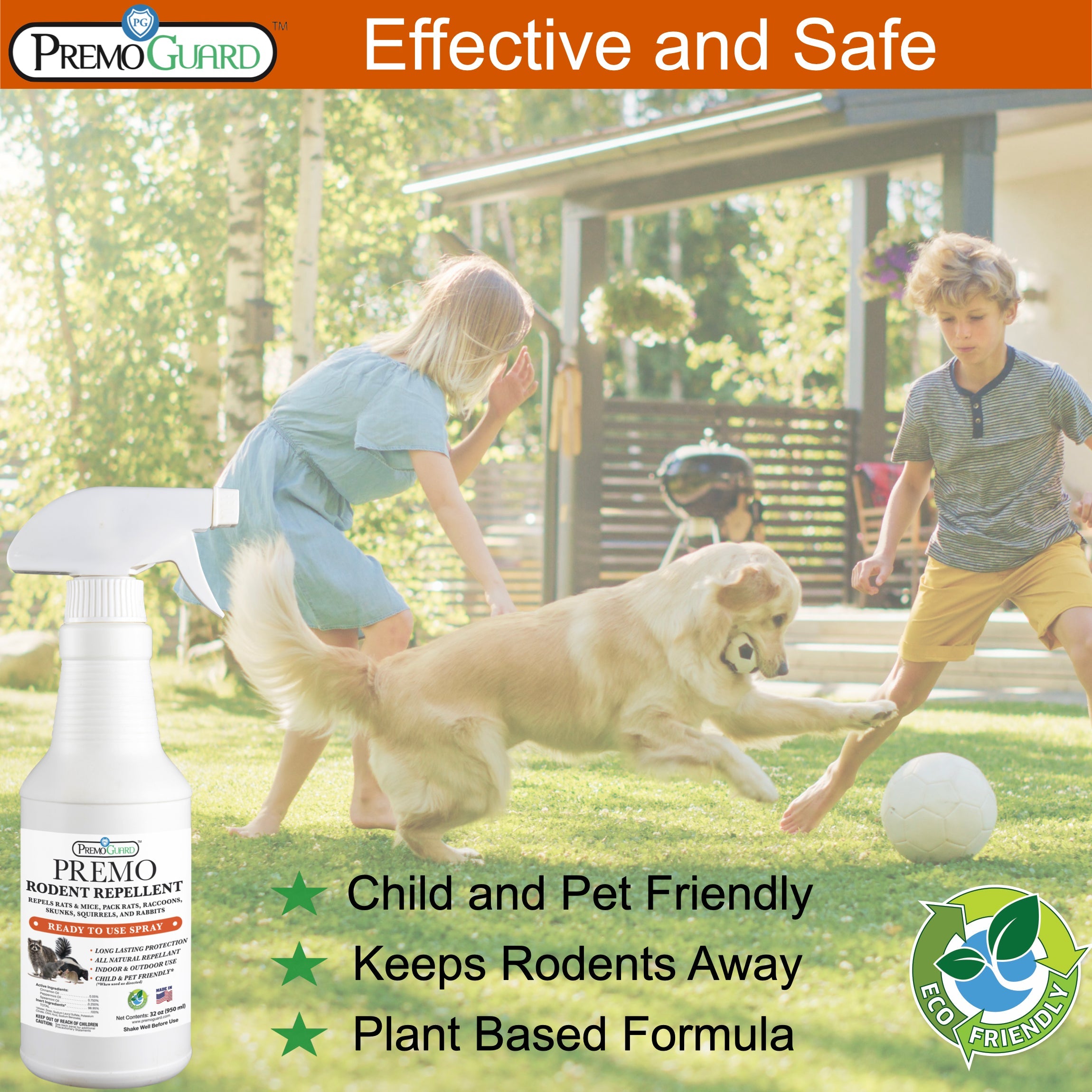 Long Lasting Rodent Repellent Spray - 32 oz