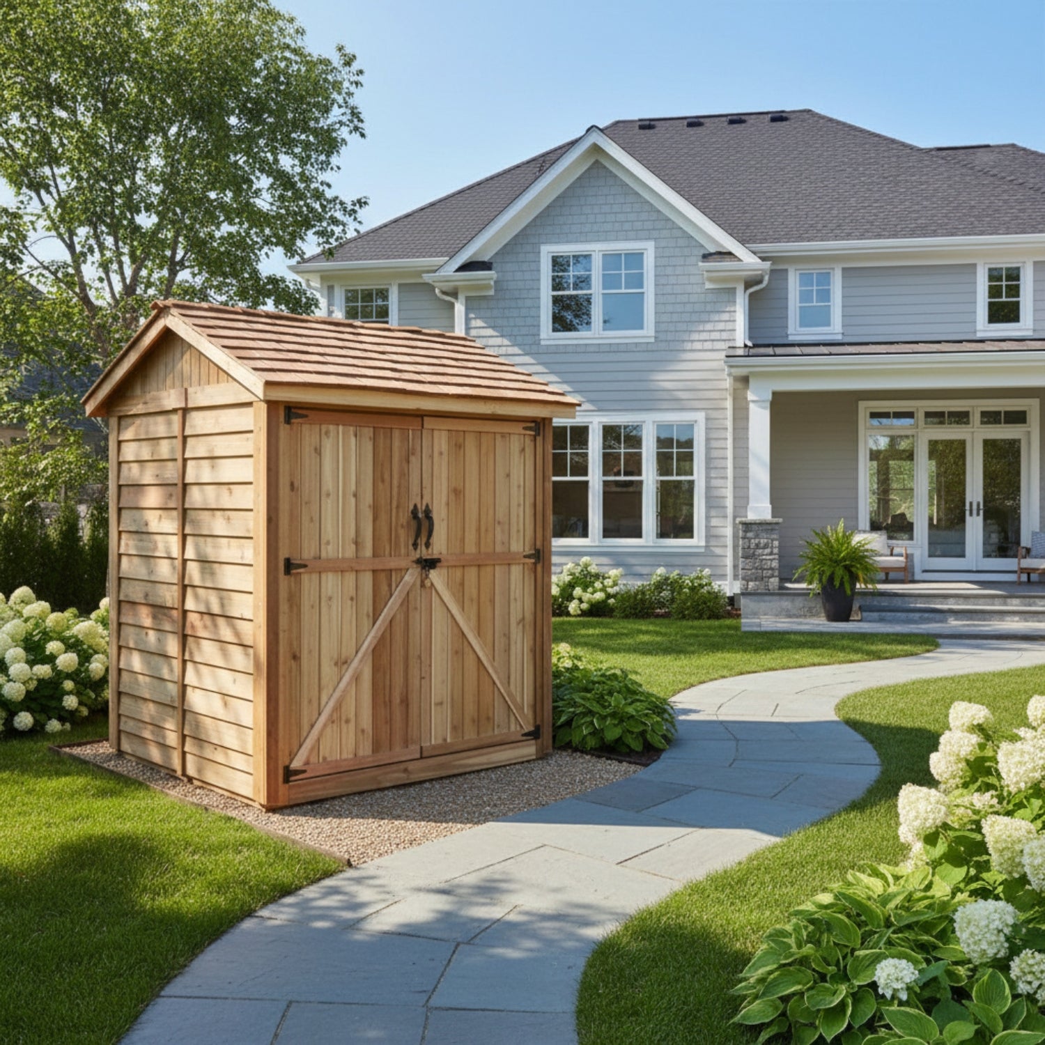 6' x 6' Maximizer Cedar Storage Shed - Eartheasy