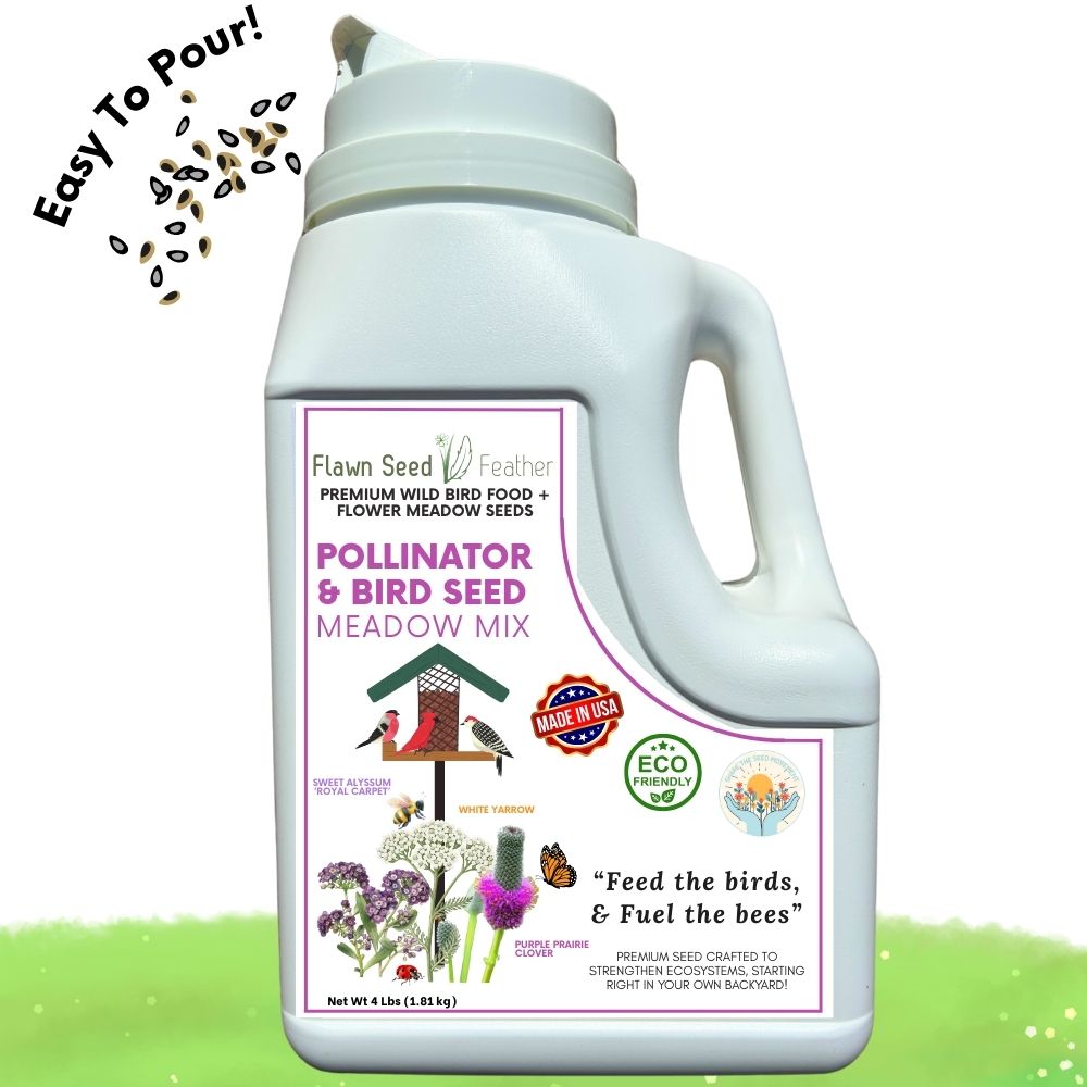 Premium Pollinator & Wild Bird Seed Mix - Flowering Meadow Blend