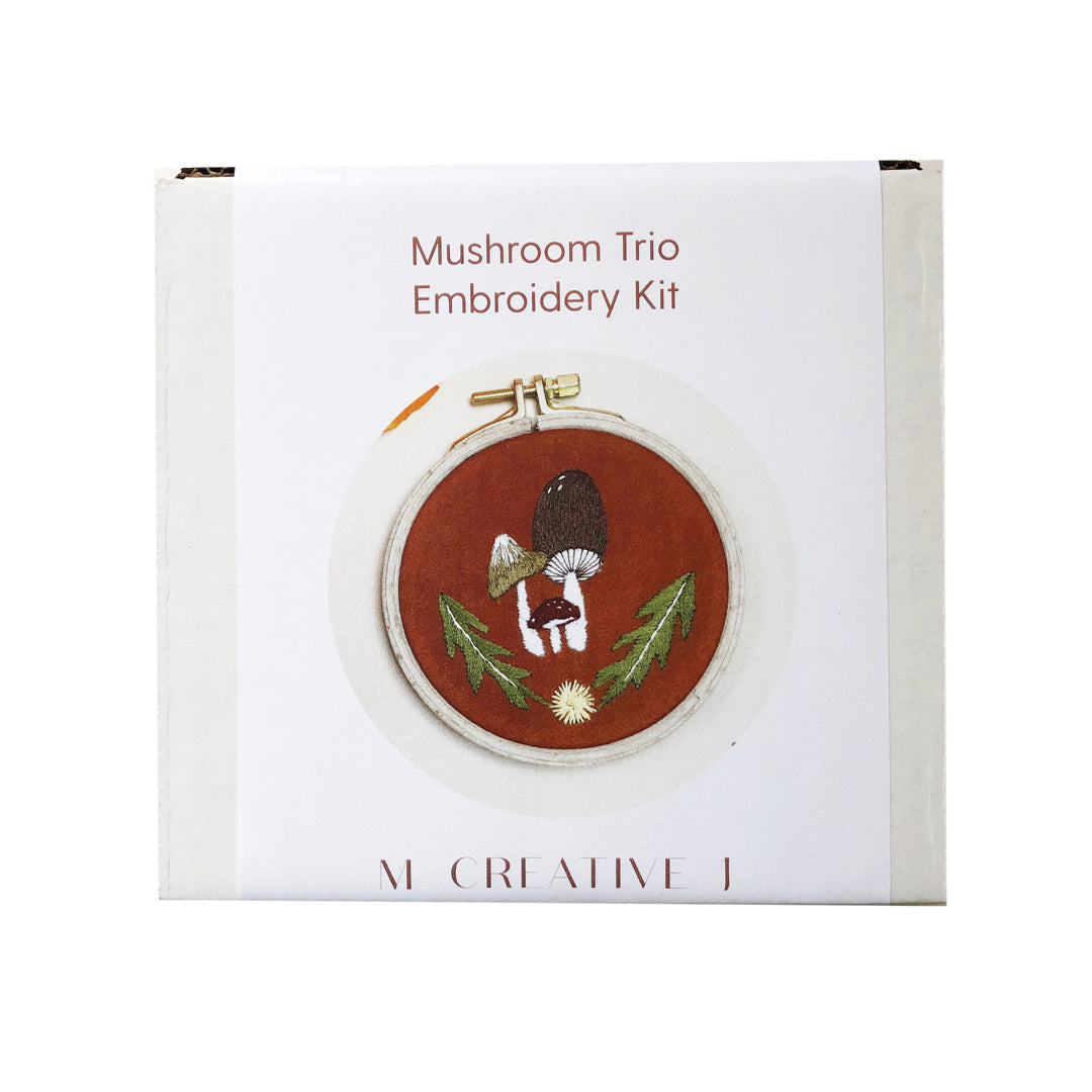 Mushroom Trio - Intermediate Embroidery Kit