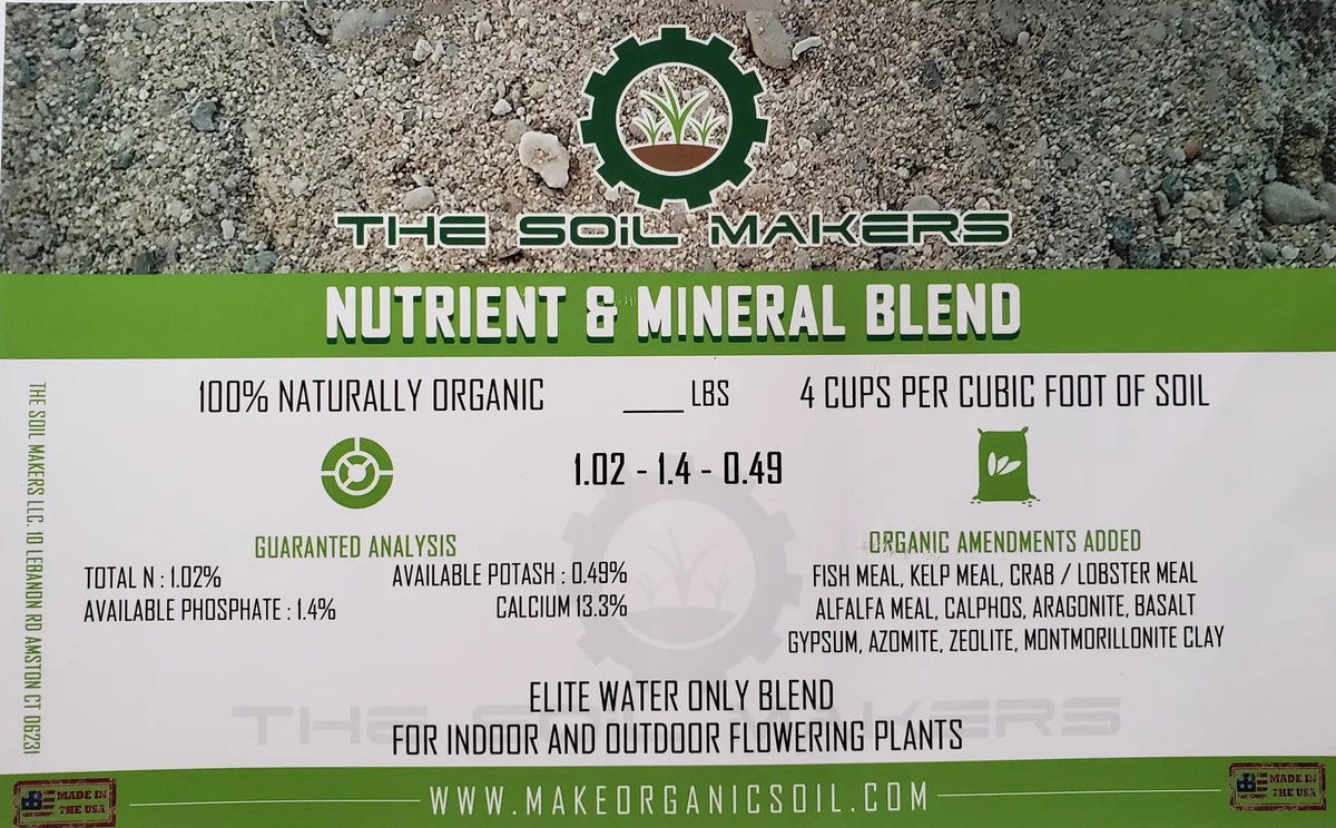 Organic Nutrient & Mineral Blend 1-1.4-0.49 - Calcium-Rich Soil Amendment