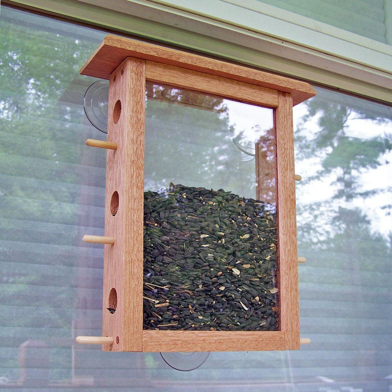 See Through Wooden Window Feeder