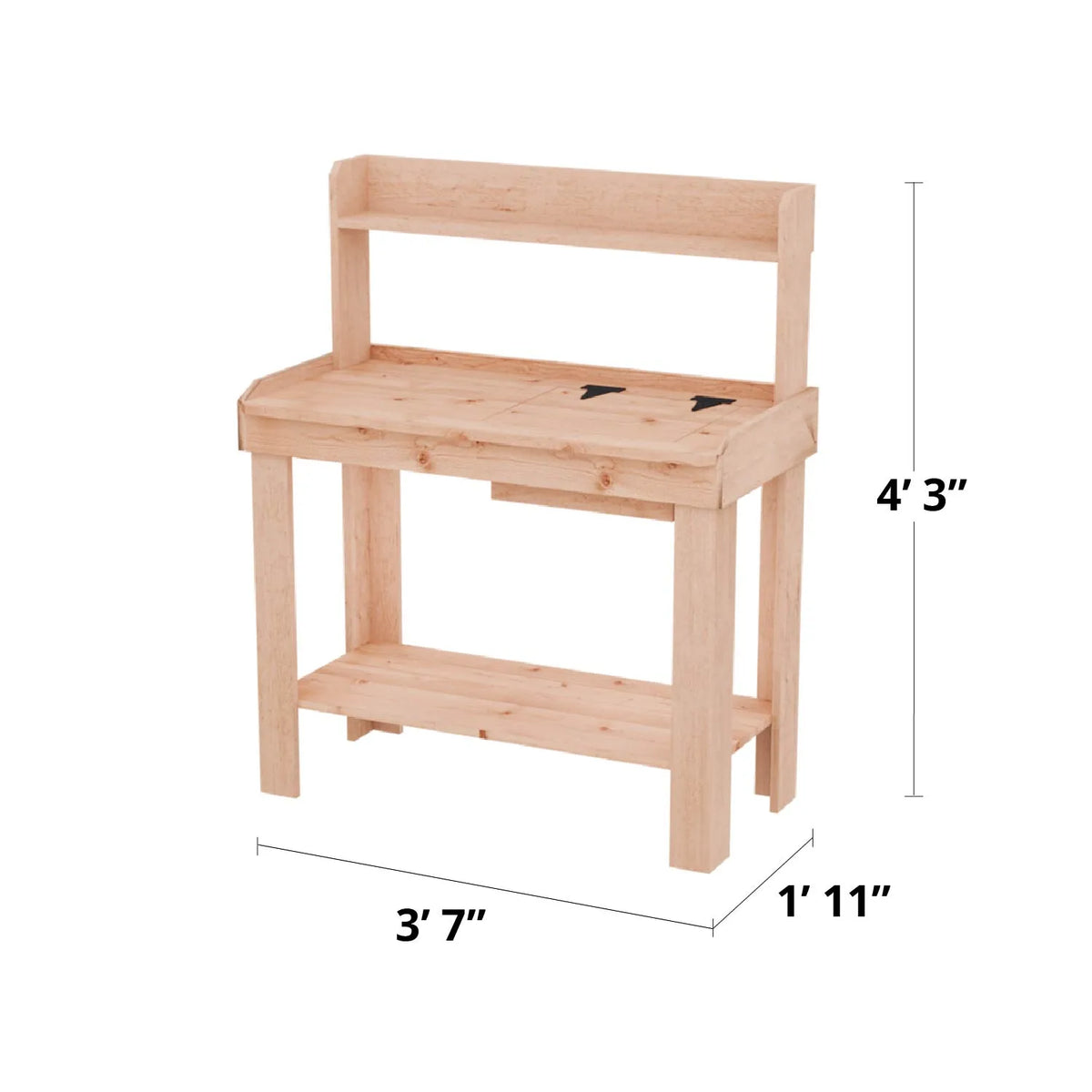 4' x 2' Cedar Potting Bench